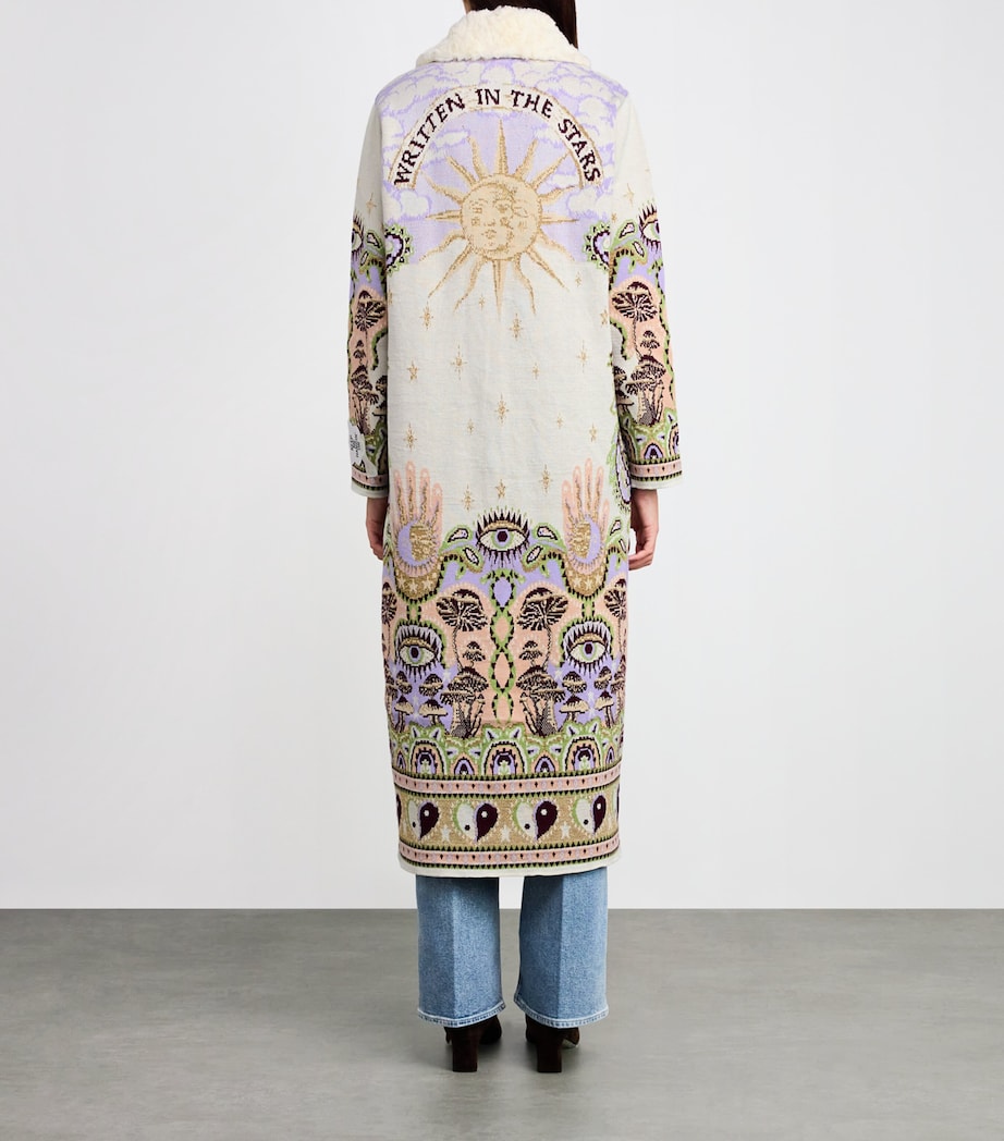 Jacquard Written In The Stars Coat WRTN IN TH STRS CREM Image 4