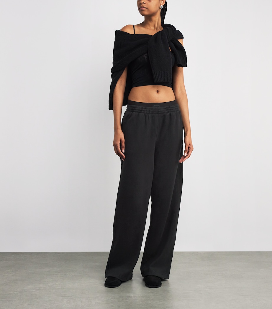 Cotton-Blend Double-Waistband Sweatpants ONYX Image 2