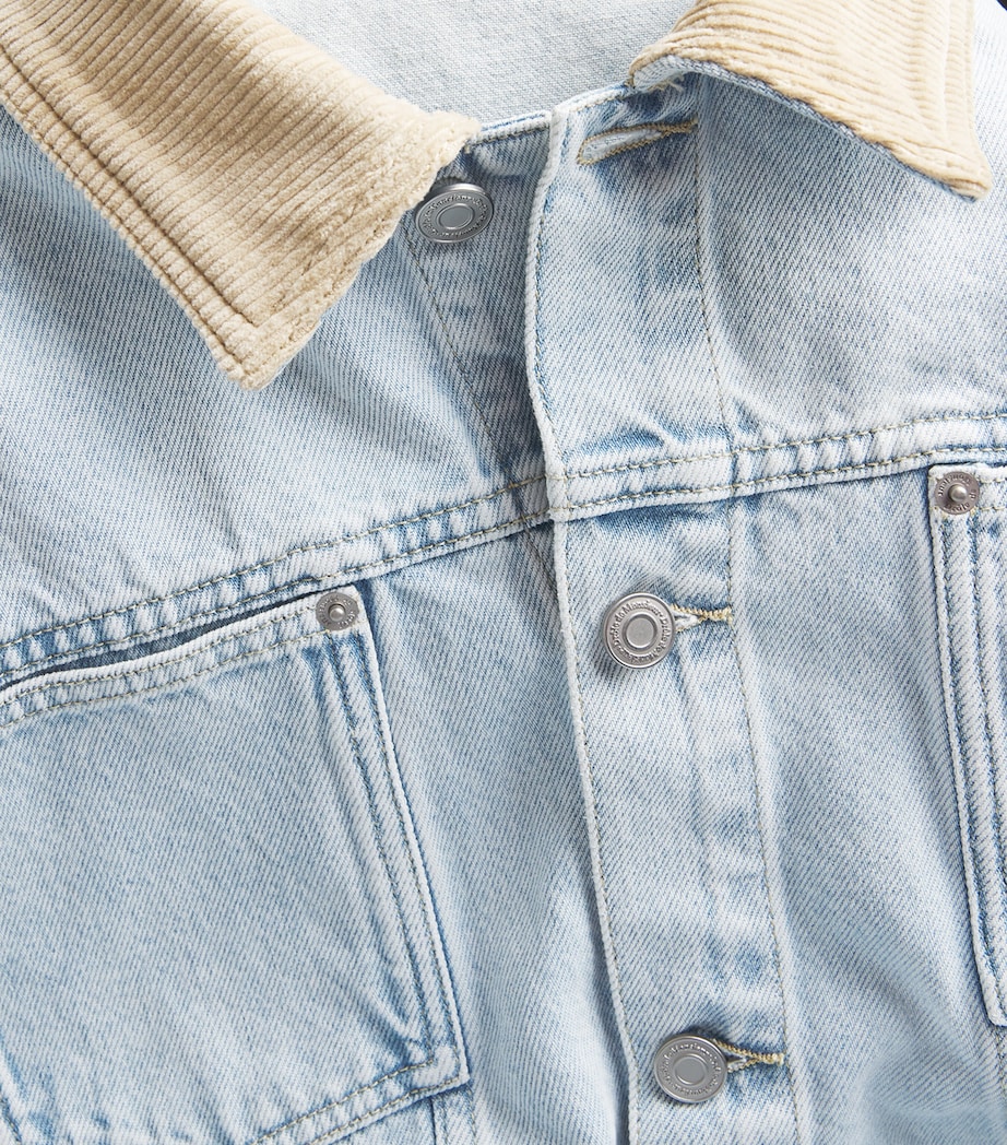 Cord-Collar Denim Jacket LBE / LIGHT BLUE Image 5