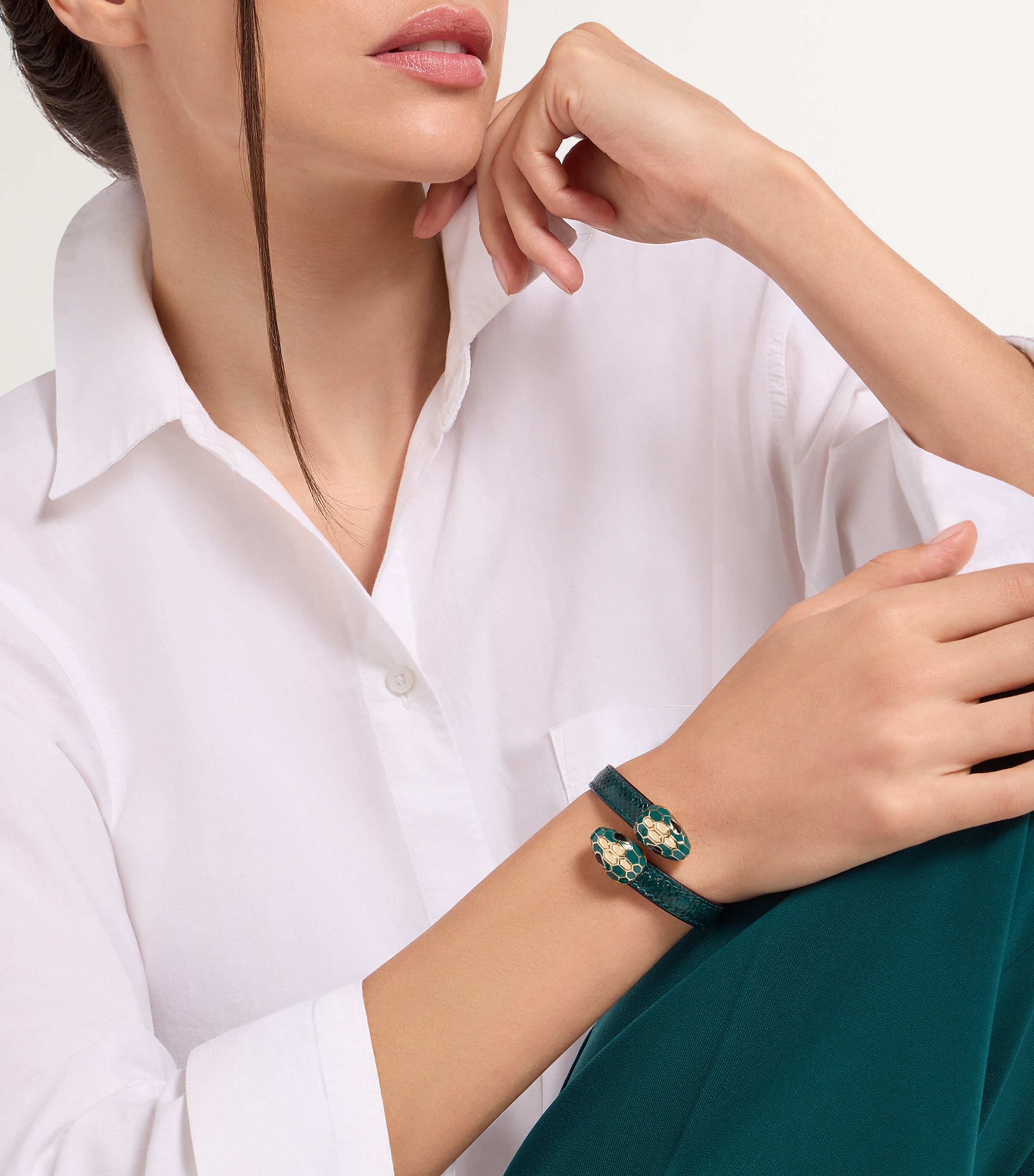 Bvlgari serpenti leather bracelet online