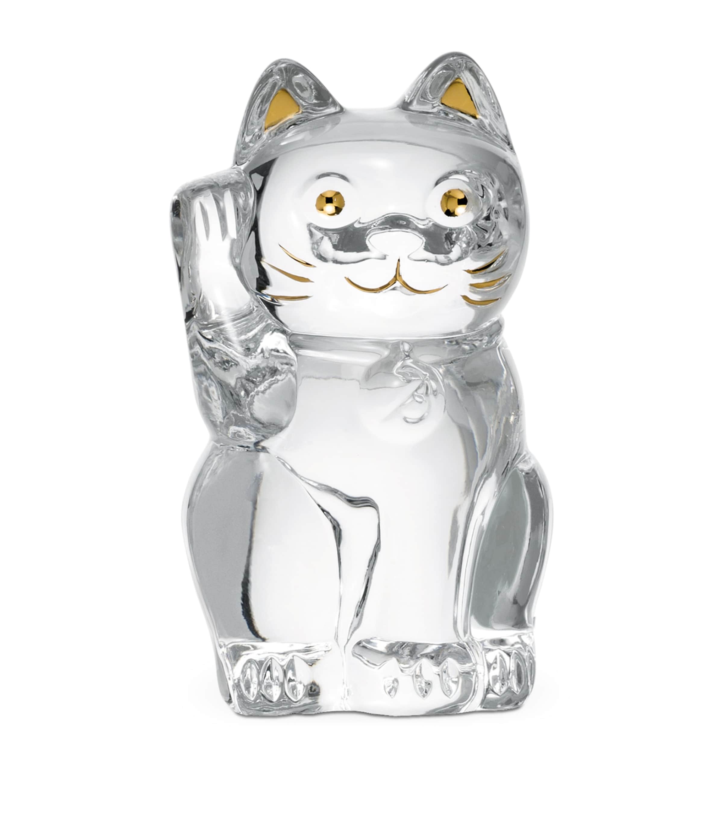 Baccarat Large Maneki Neko Cat Figurine