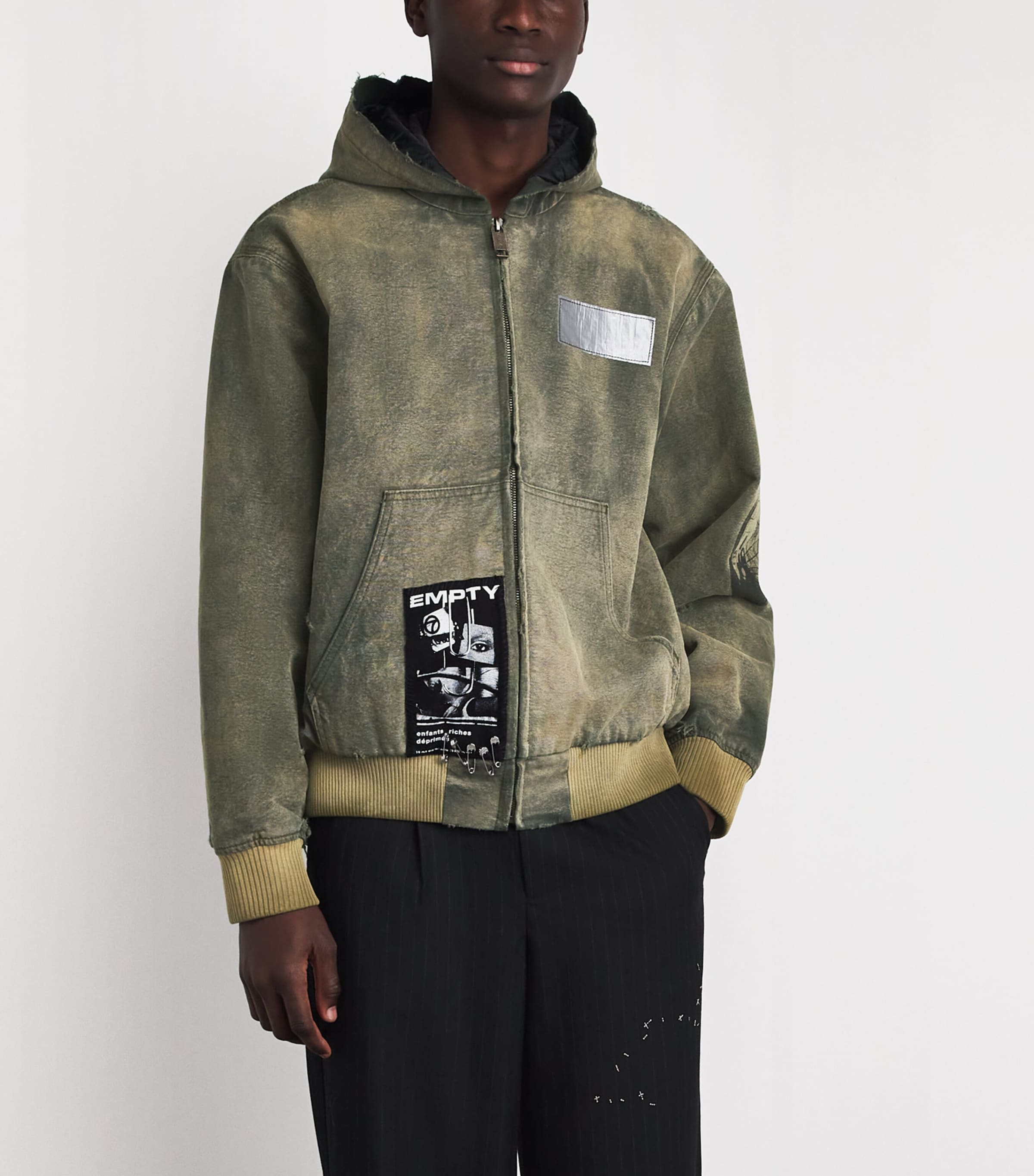 Enfants Riches Déprimés Mens Cotton War Started Jacket Crust Olive Image 4