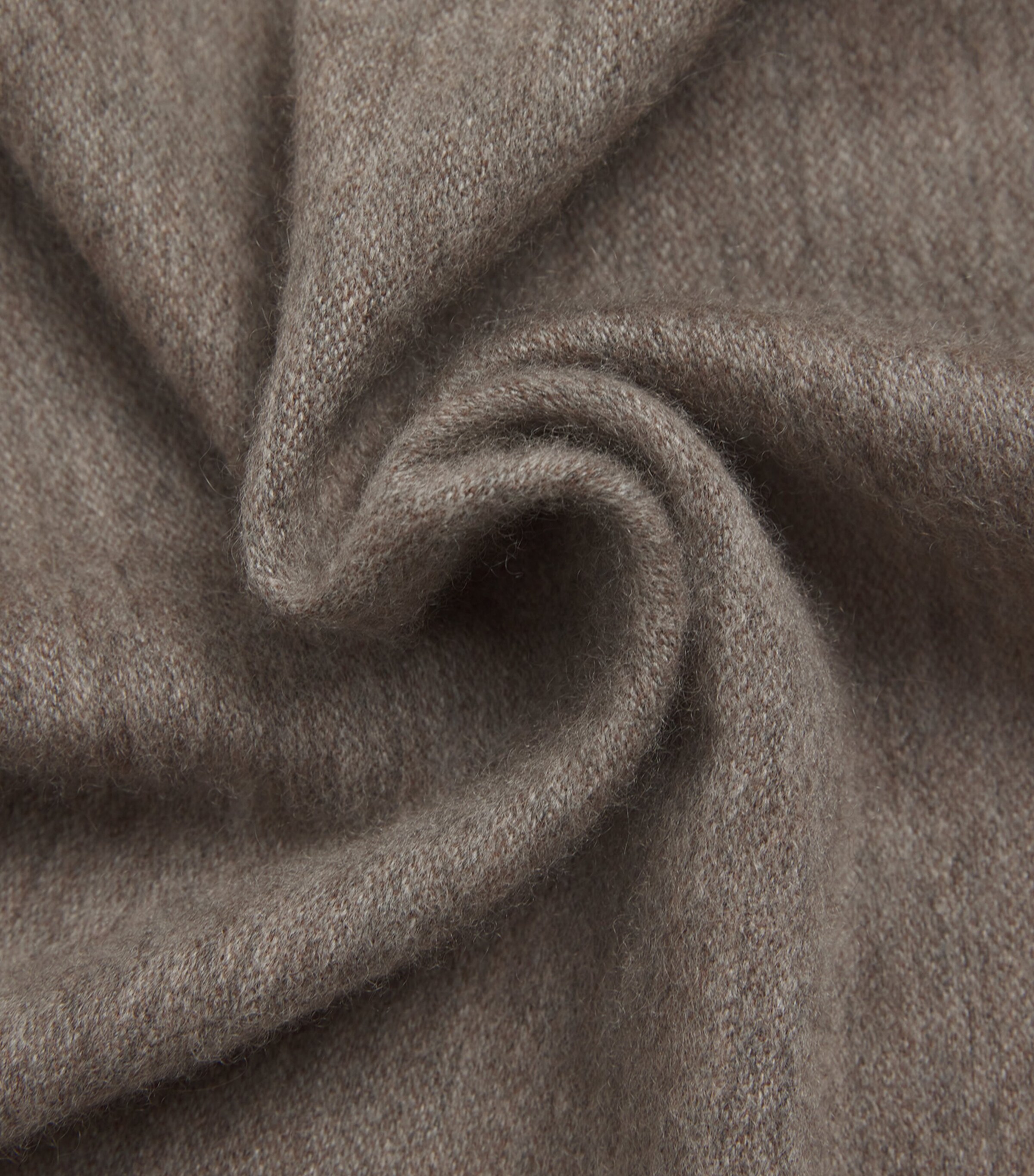 Begg x Co Cashmere Reversible Arran Scarf Flannel Mink Image 5