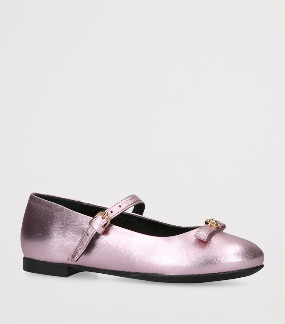 Leather Ballet Flats PINK Image 3