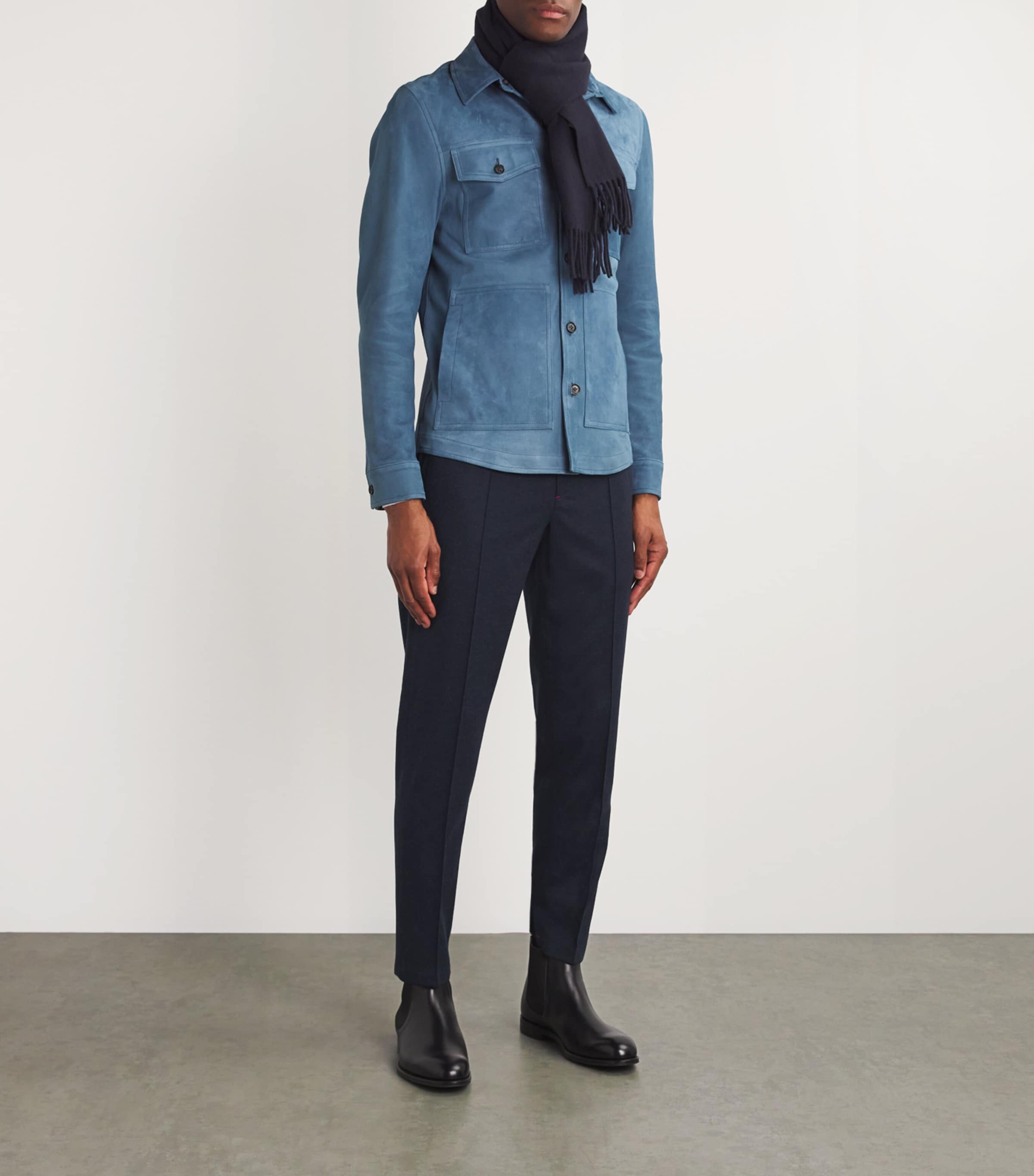 Wool-Cashmere-Blend Drawstring Trousers 800 Image 2