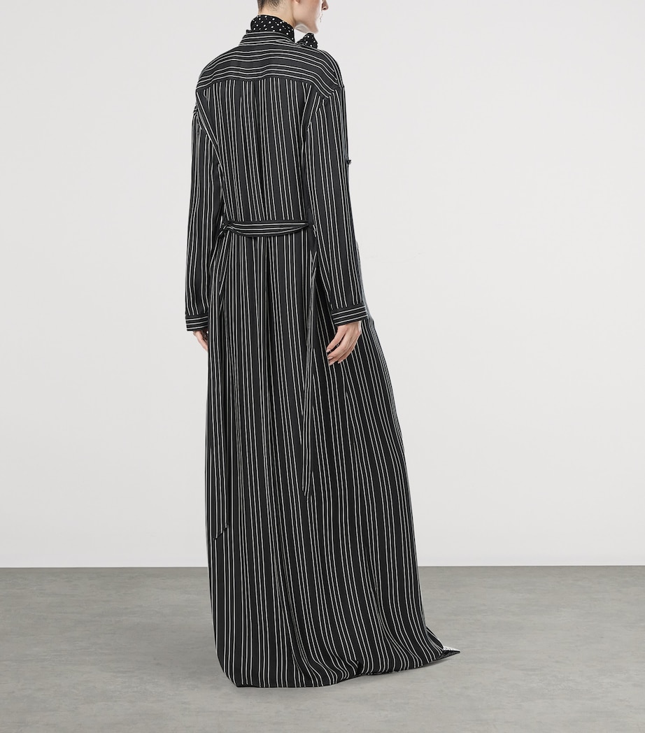 TOM FORD Womens Silk Stripe Maxi Shirt Dress Nwa Image 3
