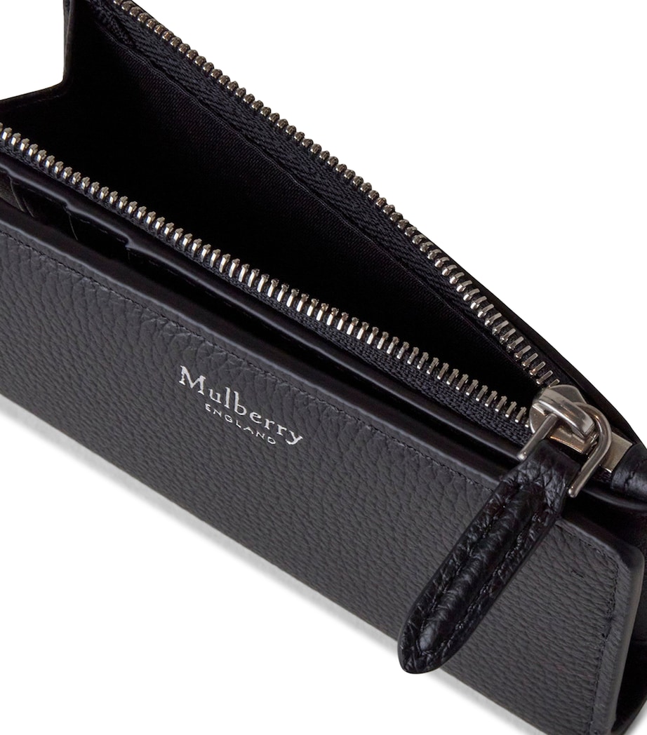 Mulberry Bifold Zipped Continental Wallet Black Image 3