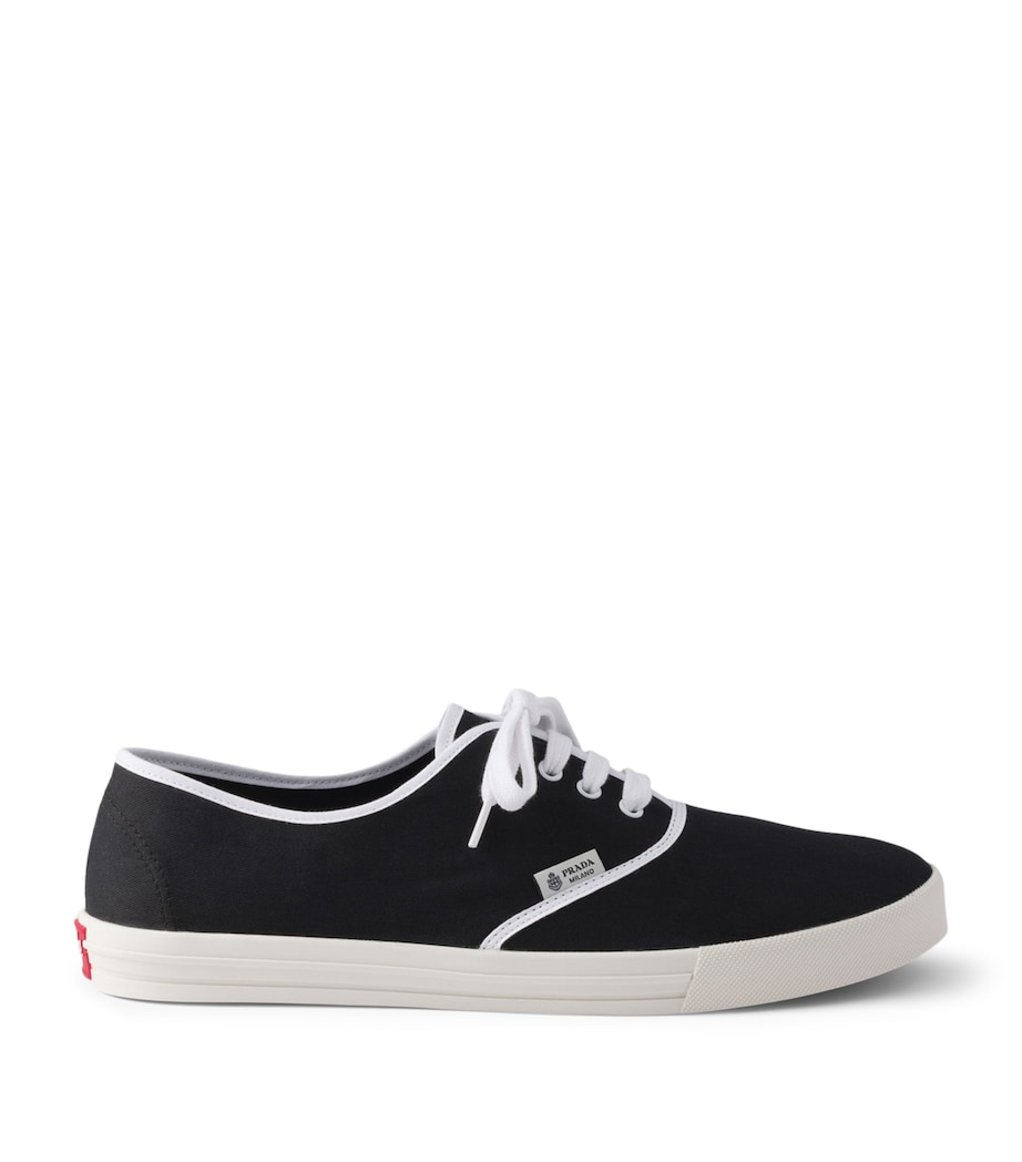Prada Cotton Drill Low-Top Sneakers Image 1