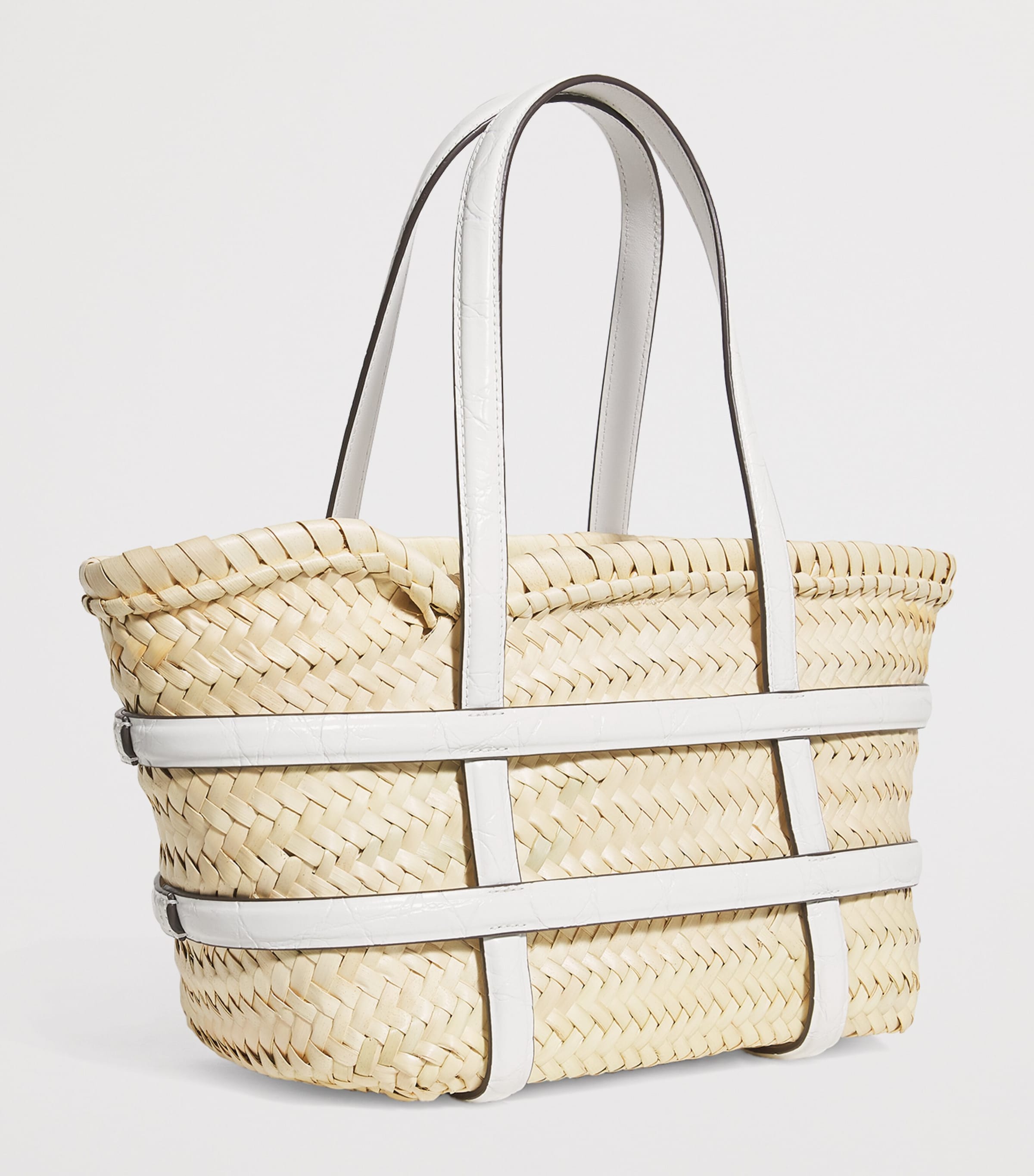 Small Straw Ella Basket Bag 101 Image 3