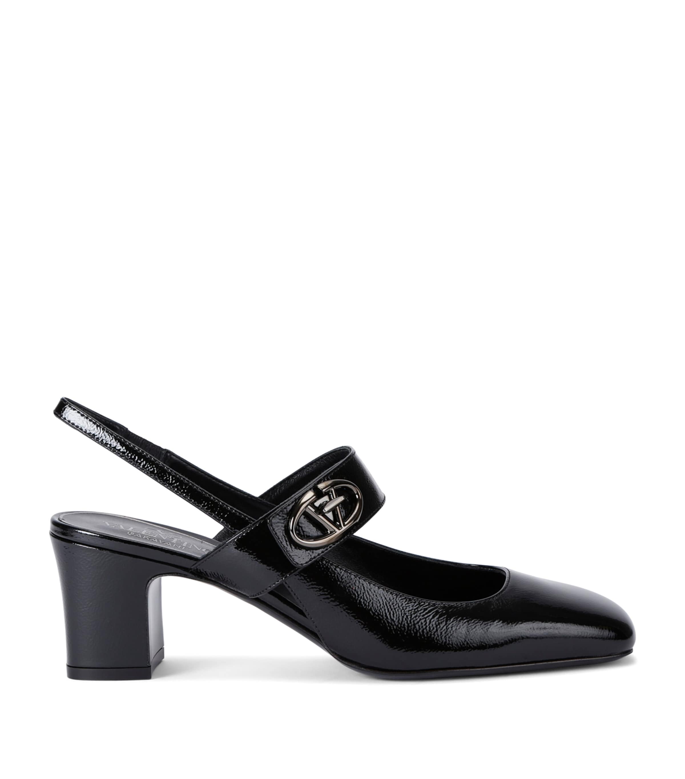 Valentino Garavani Vlogo Locker Slingback Pumps 60 In Black