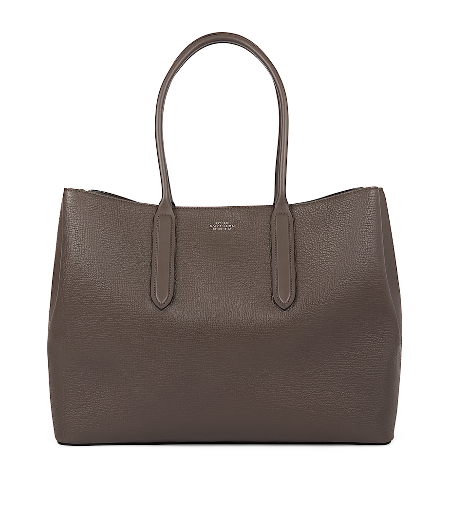 Ludlow Leather Zip Day Tote Bag DARK TAUPE Image 1