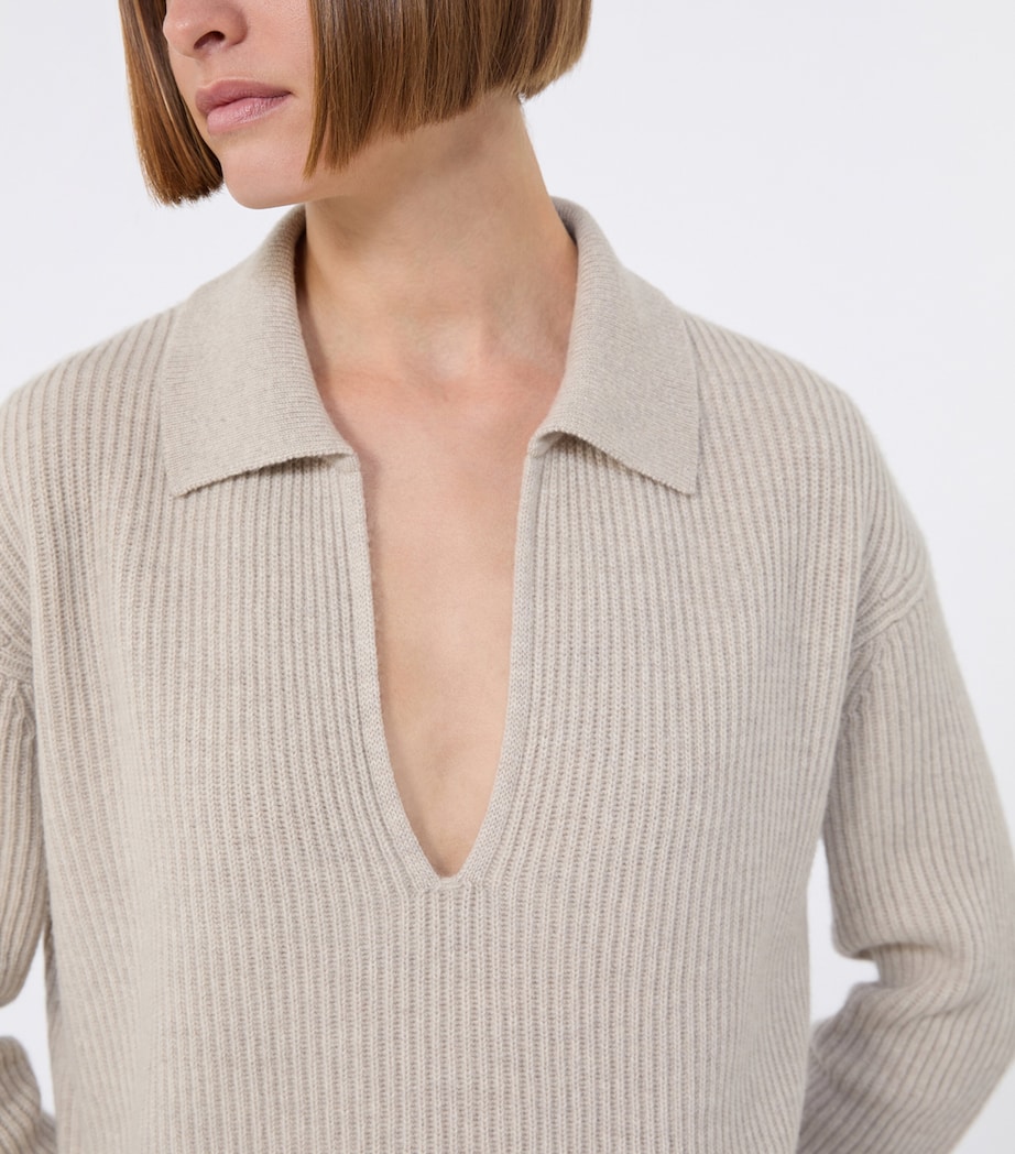 Cashmere Collared Sweater BEIGE Image 5
