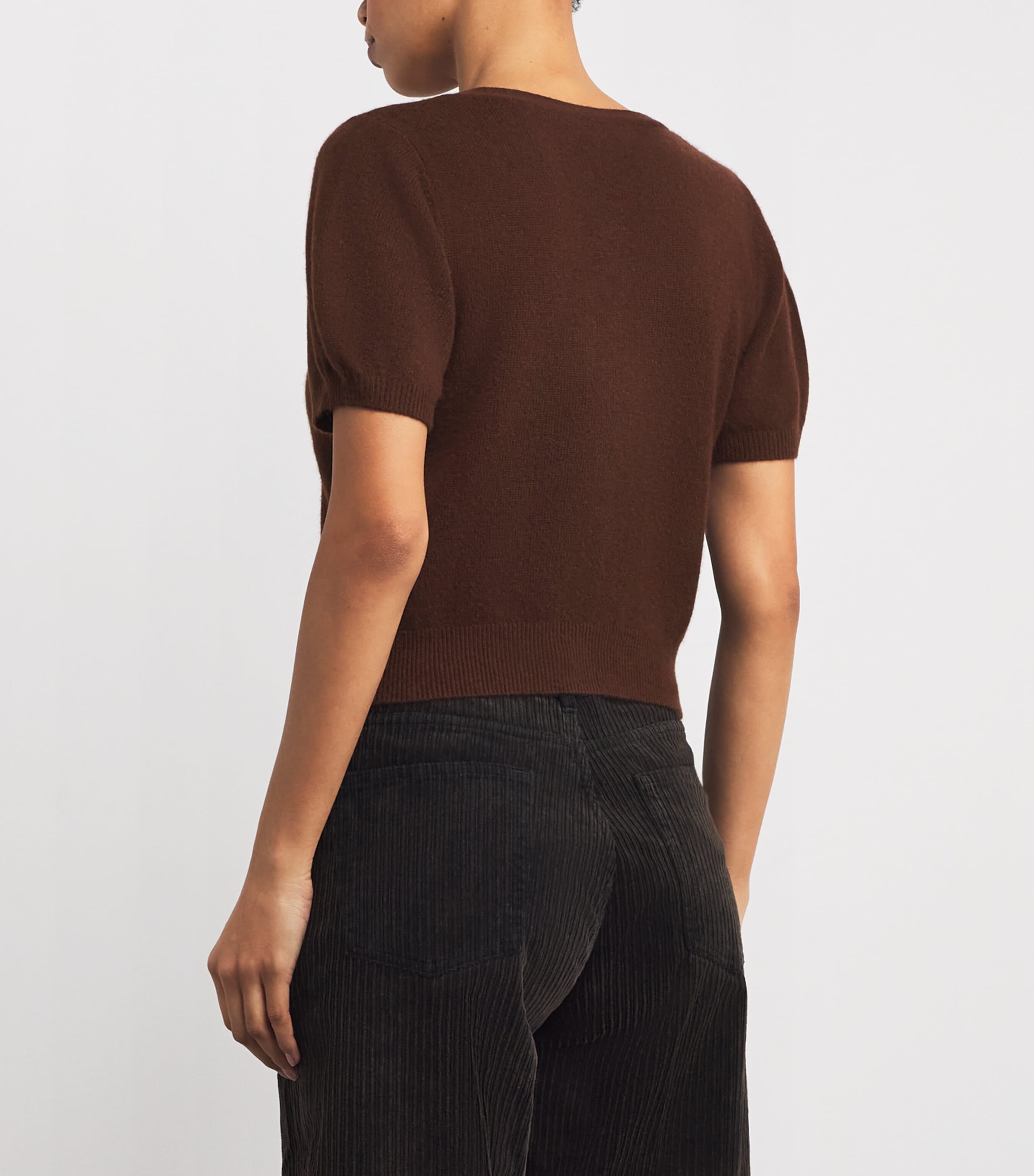 Cashmere Arella Cardigan DARK UMBER Image 4