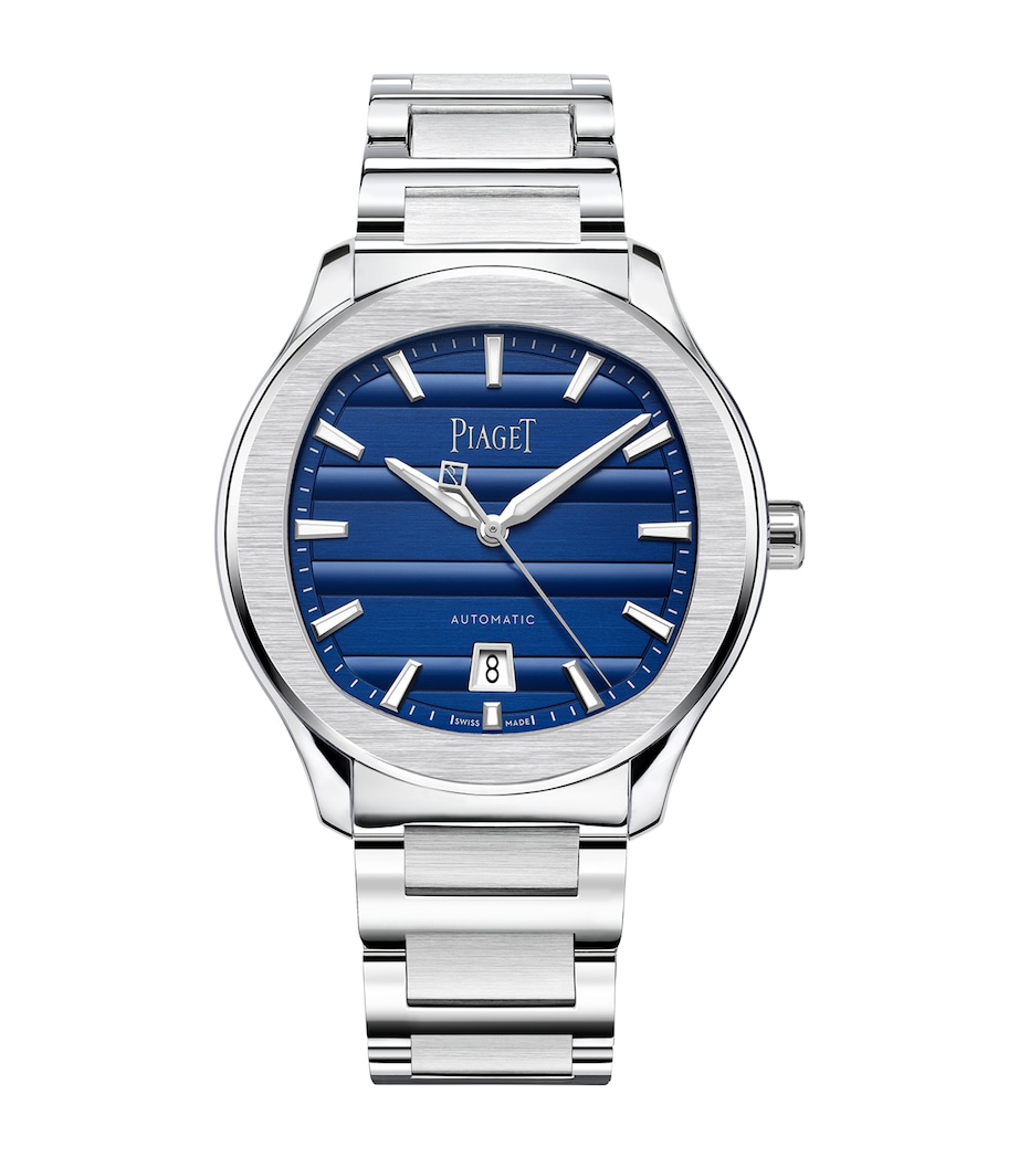 Piaget Stainless Steel Polo Signature Date Watch 42mm Silver Image 1