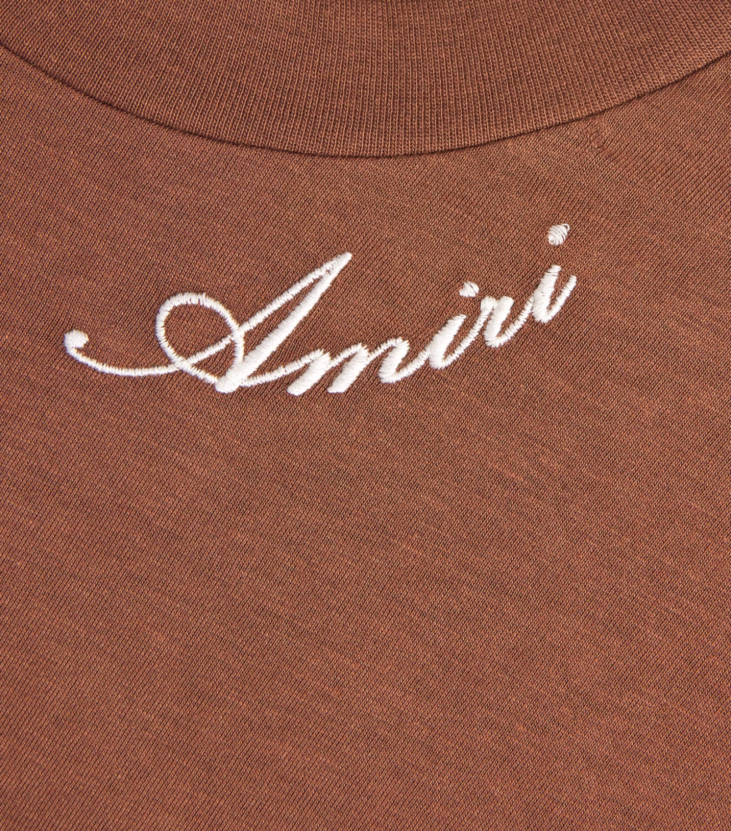 AMIRI Mens Cotton Script T-Shirt Tobacco Image 6