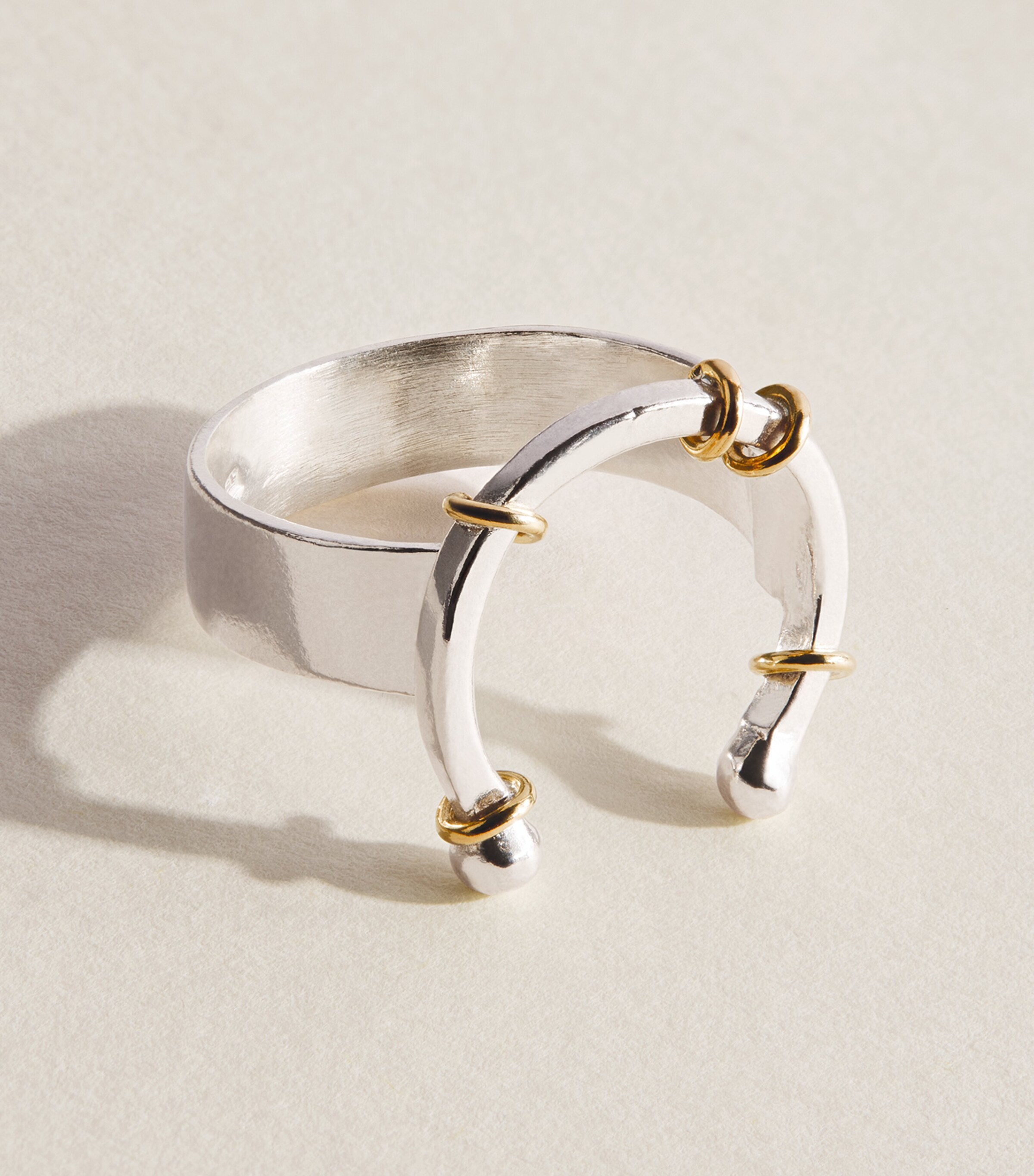 FYR Sterling Silver and Yellow Gold Purity 2.0 Ring Silver Image 3