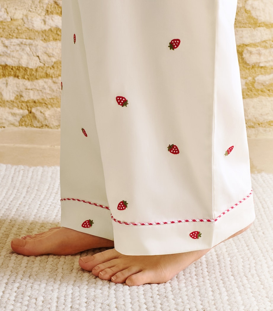 Christy x Wimbledon Strawberry Pyjama Set (Small) White Image 3