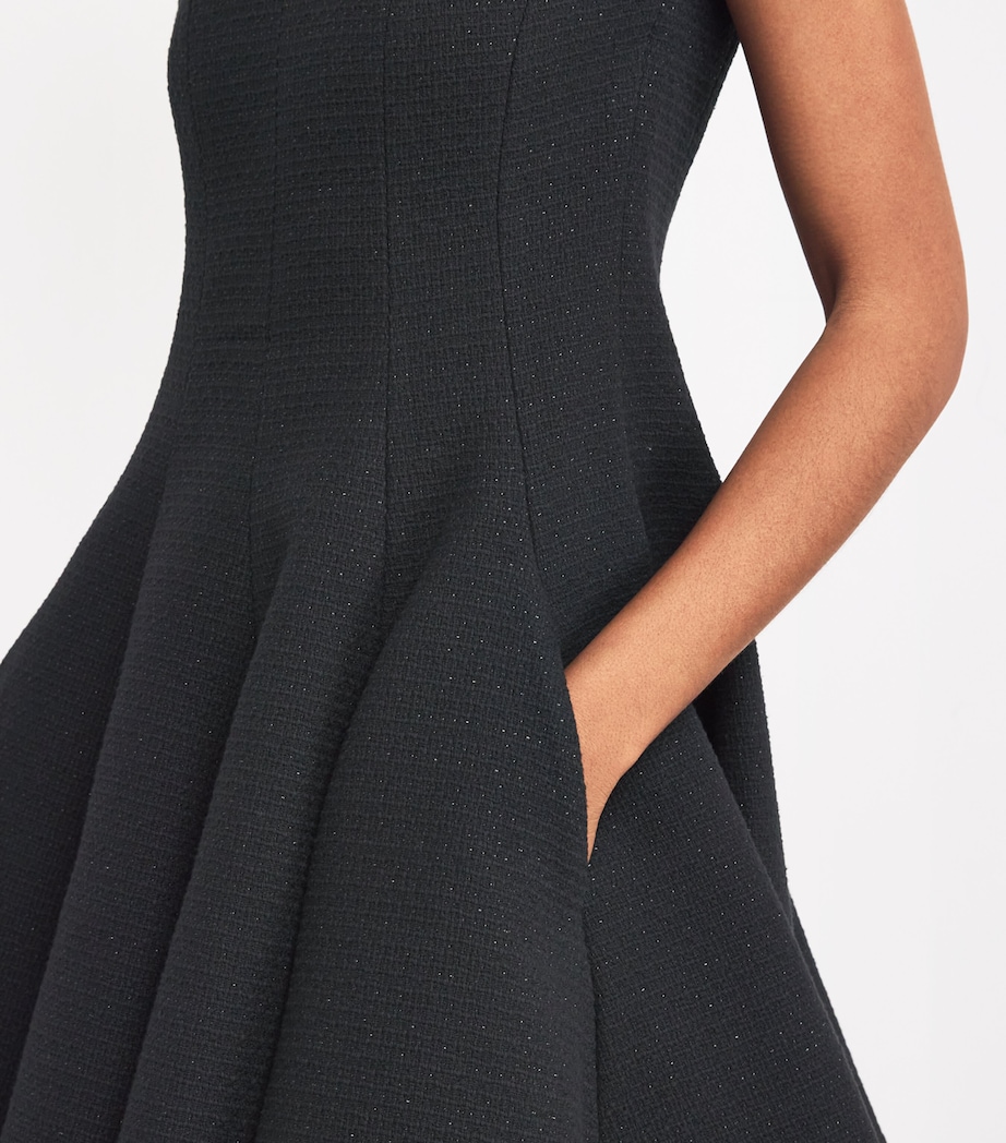 Cotton-Blend Tweed Mini Dress BLACK Image 6