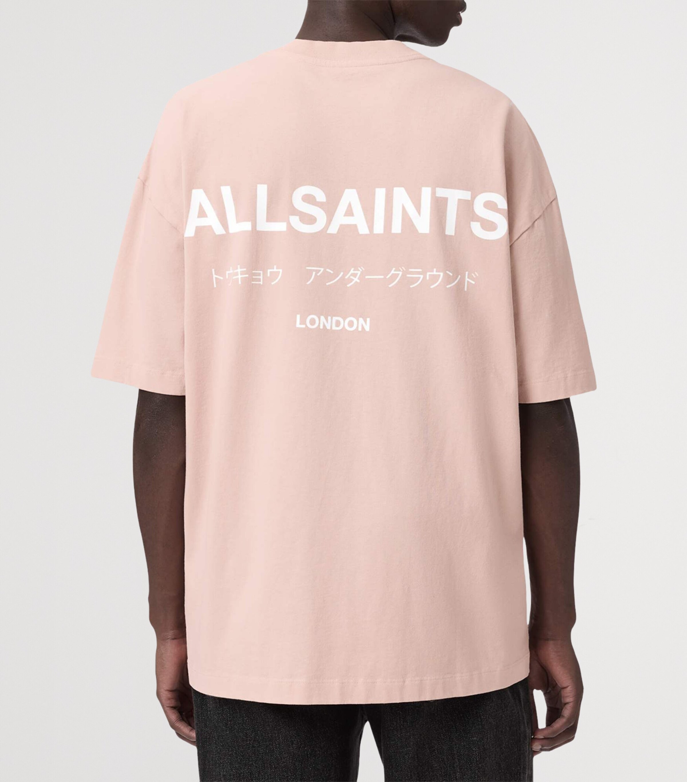 AllSaints Mens Organic Cotton Underground T-Shirt Sunbaked Pink Image 4