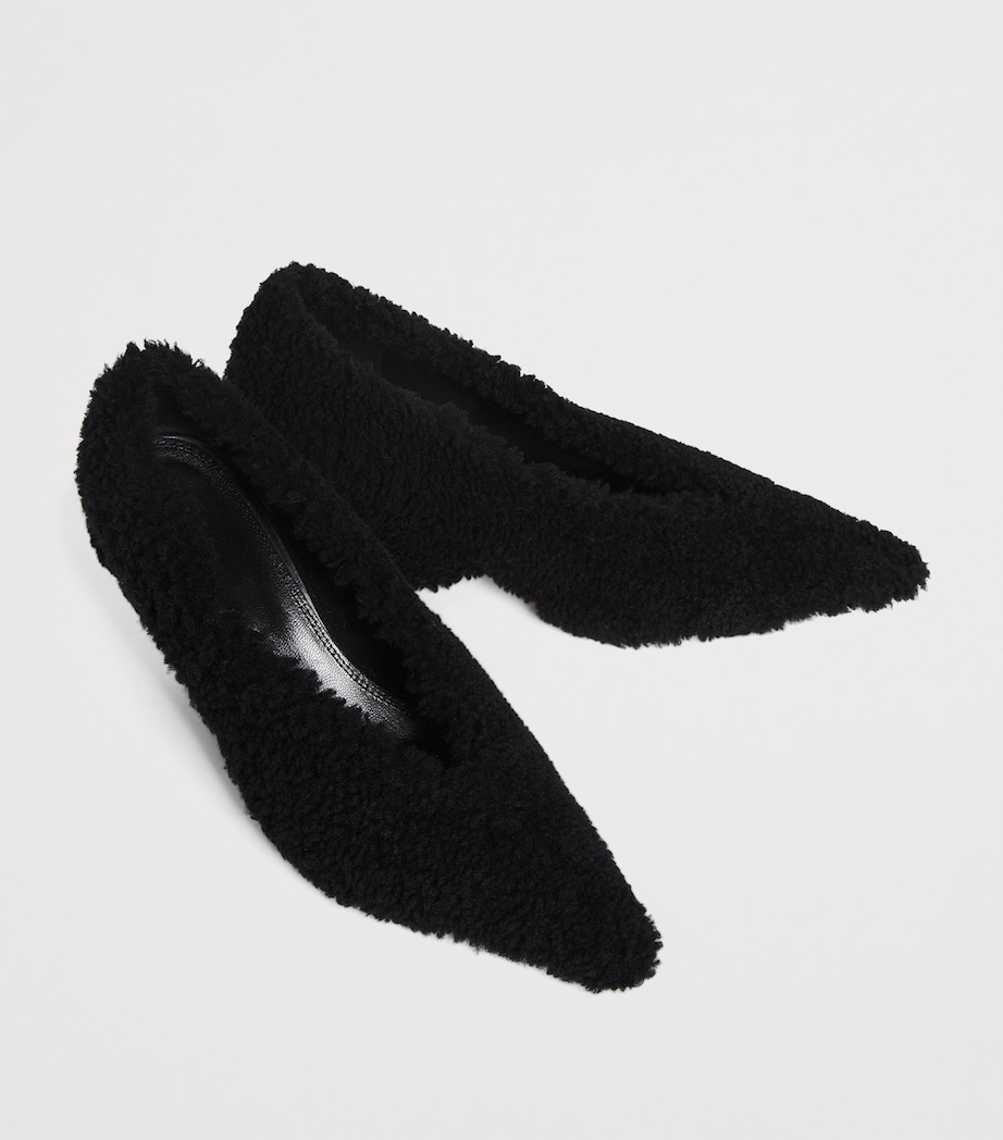 Shearling Rhys Pumps 80 BLACK Image 7