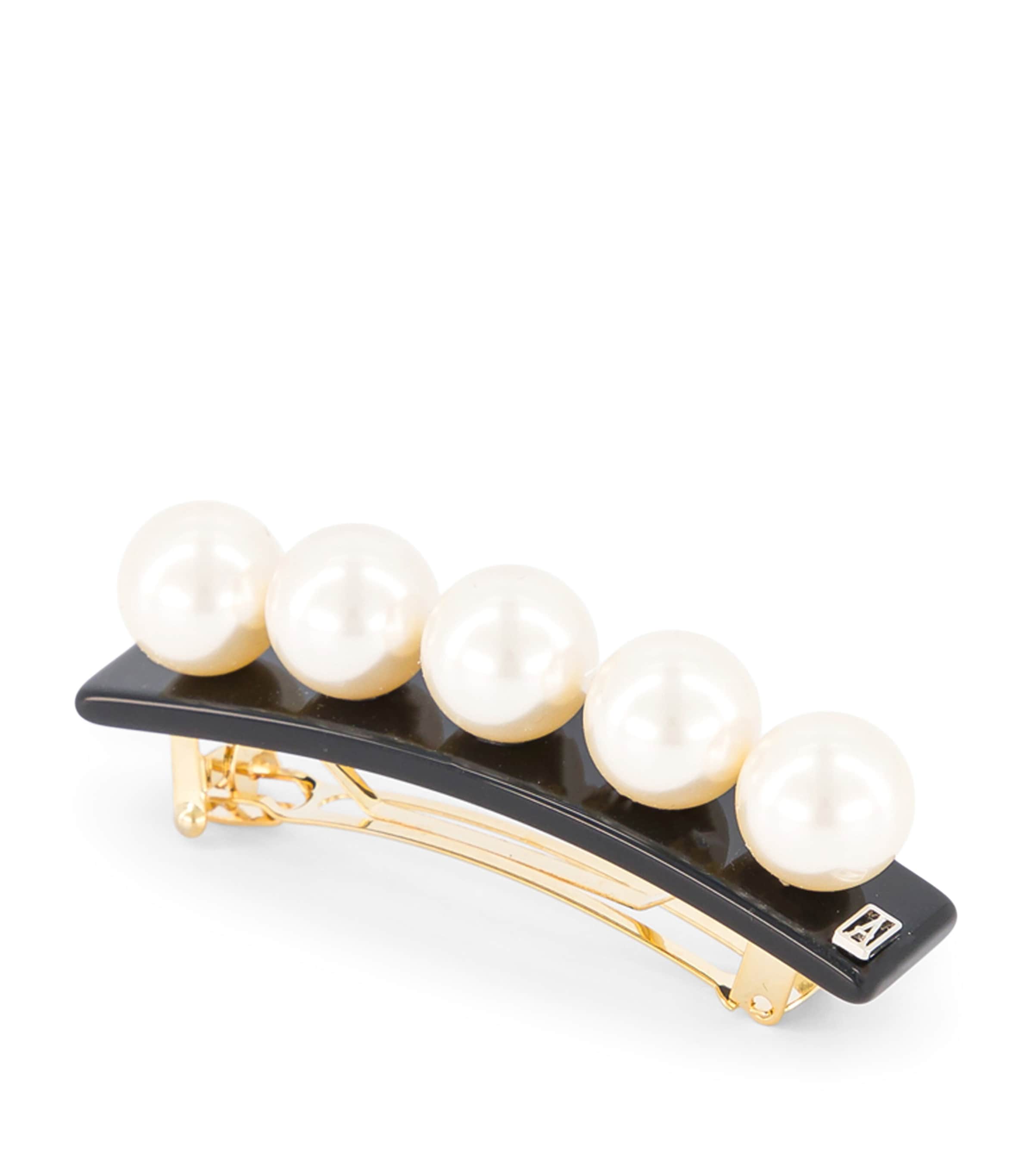 Oversize Pearl-Detail Slide Hair Clip N2- NOIR Image 2