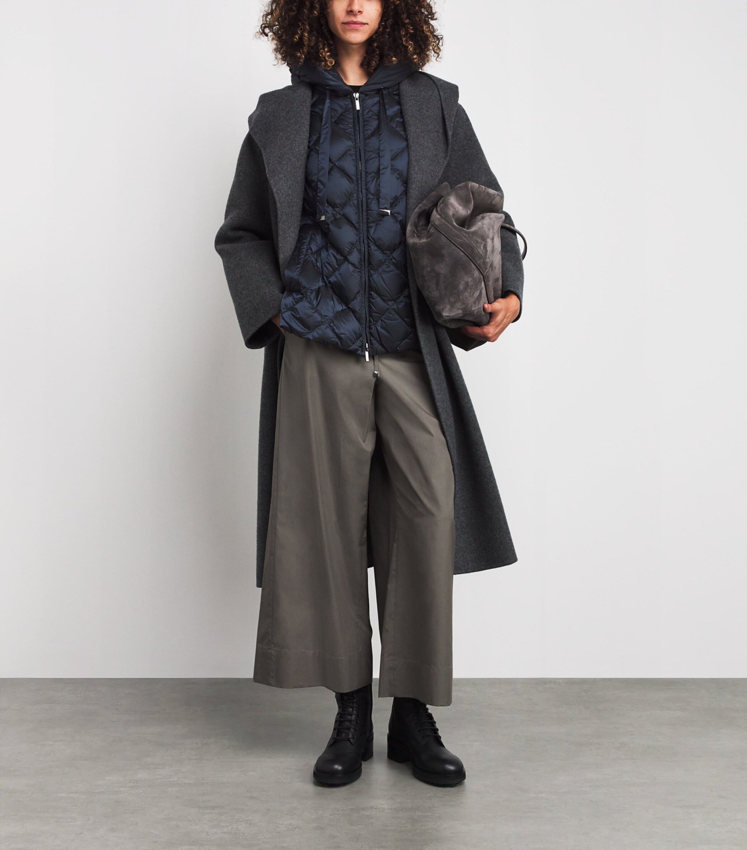 Cotton Drawstring Trousers MEDIUM GREY Image 2