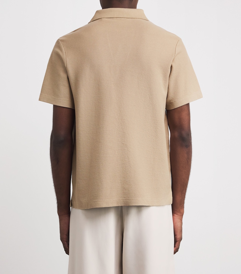 Cotton Piqué Polo Shirt SUMMER BEIGE Image 4