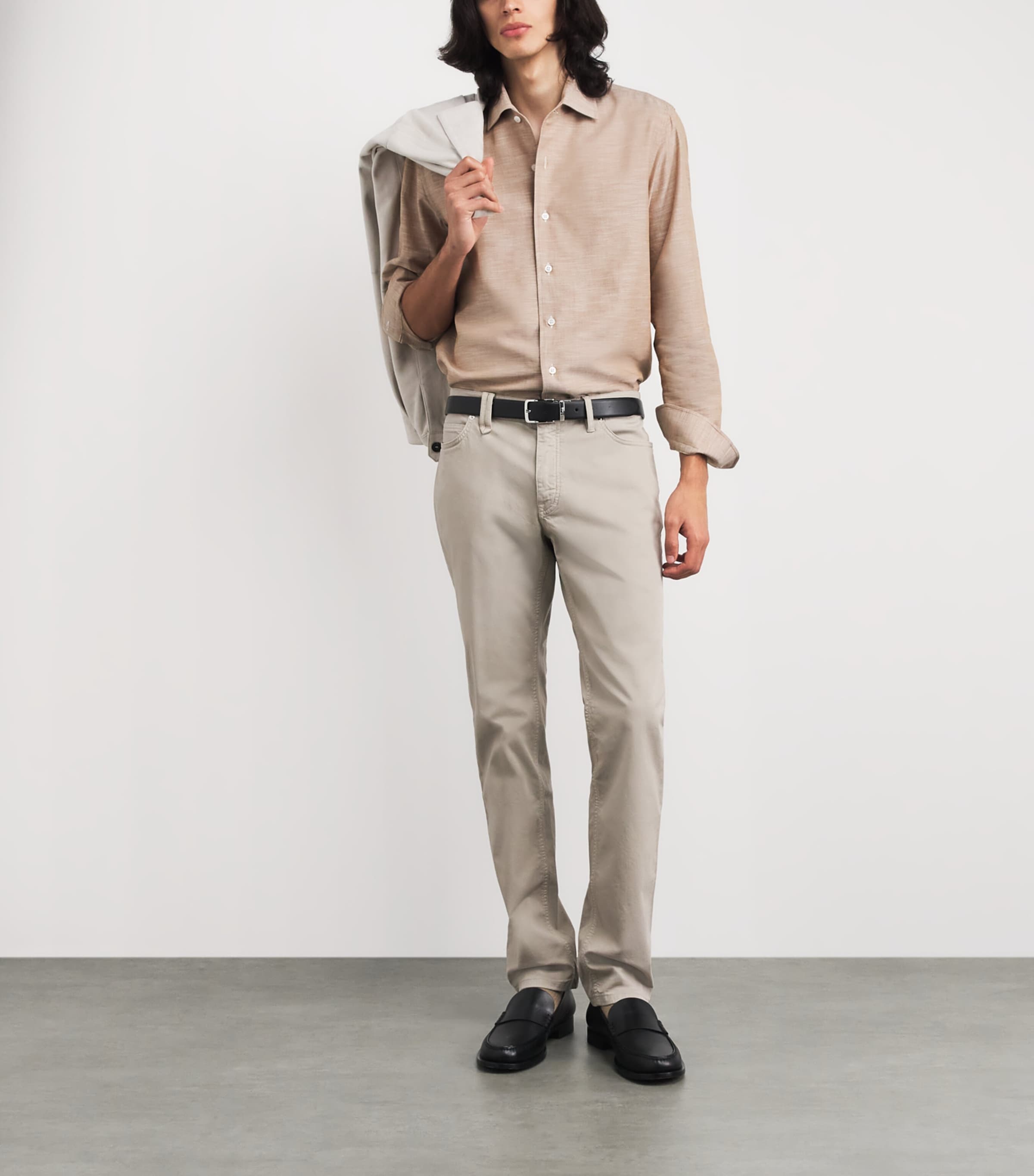 Brioni Mens Cotton Button-Up Shirt Image 2
