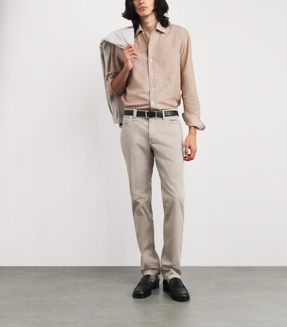 Brioni Mens Cotton Button-Up Shirt Image 2
