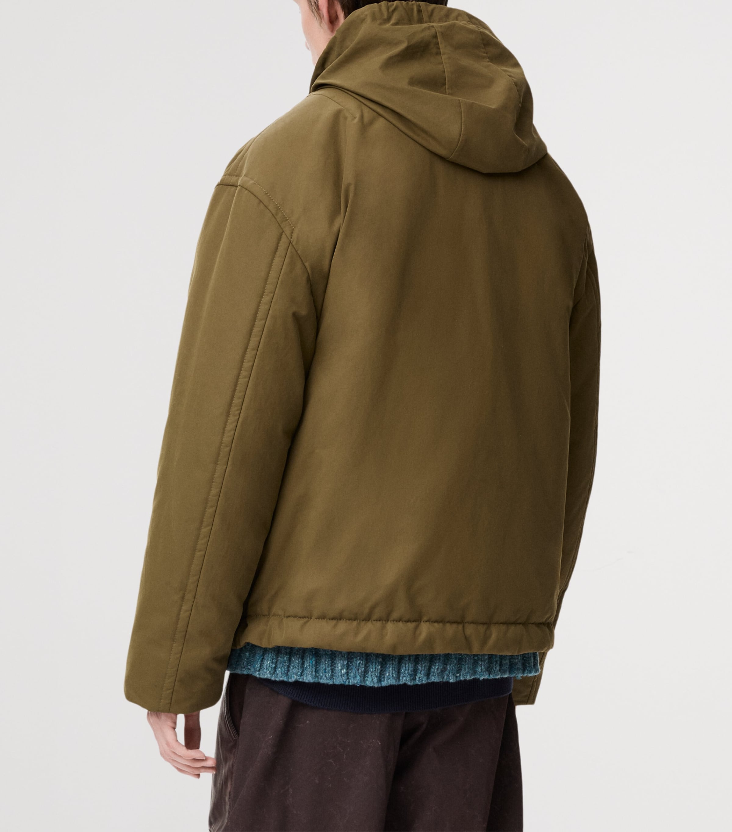 Wool-Cotton-Blend Padded Jacket KHAKI GREEN Image 4