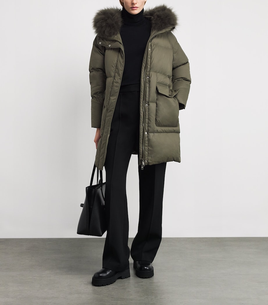 Down Fox Fur-Trim Puffer Jacket A8077 Image 2