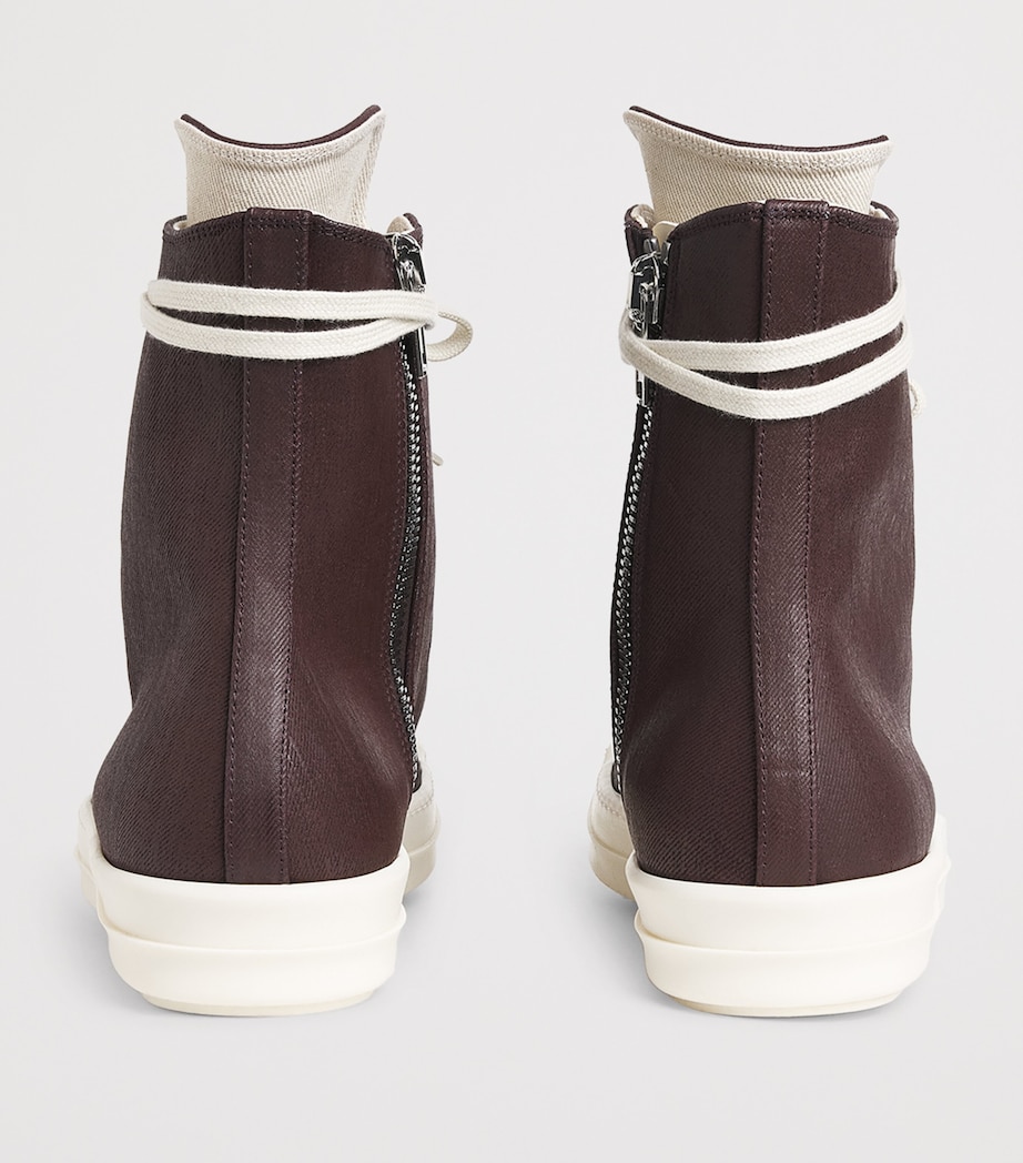 DRKSHDW Waxed Canvas High-Top Sneakers SCAB WAX/MILK/43X11 Image 4