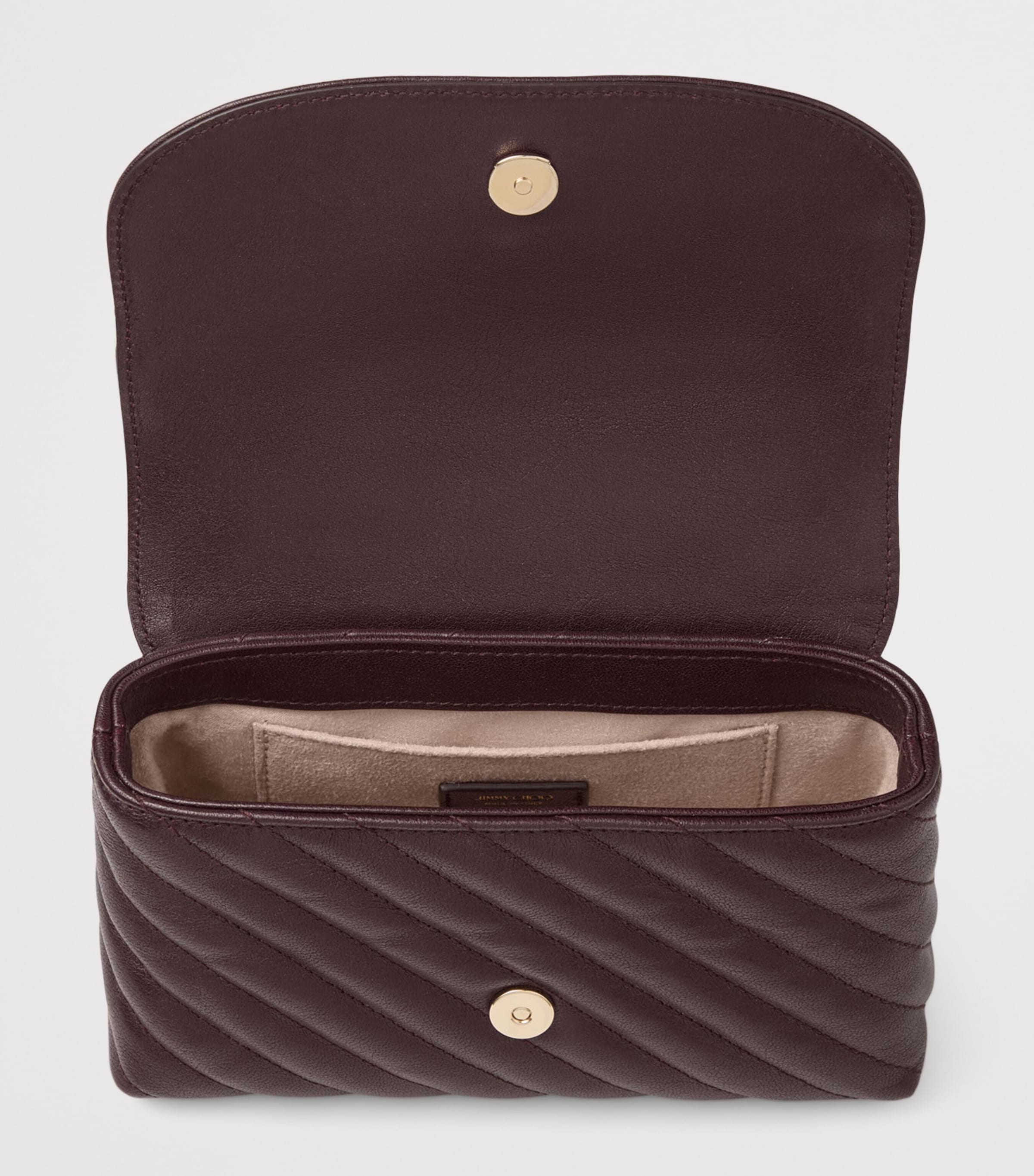 Medium Quilted Leather Curve Cross-Body Bag DEEP MERLOT/SHINY GO Image 5