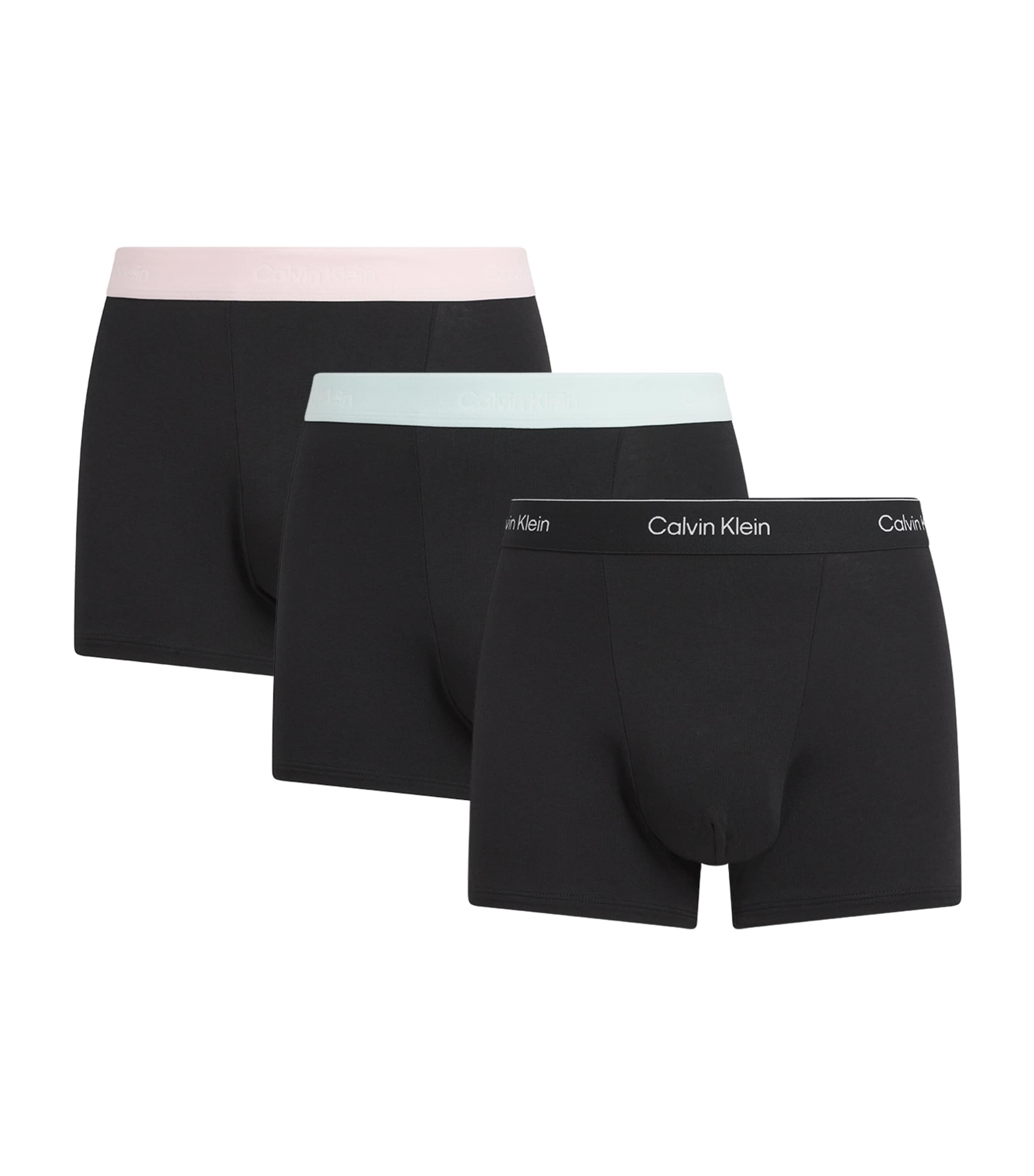 Calvin Klein Mens Cotton Stretch Relaxed Icon Trunks (Pack of 3) Multi Image 1