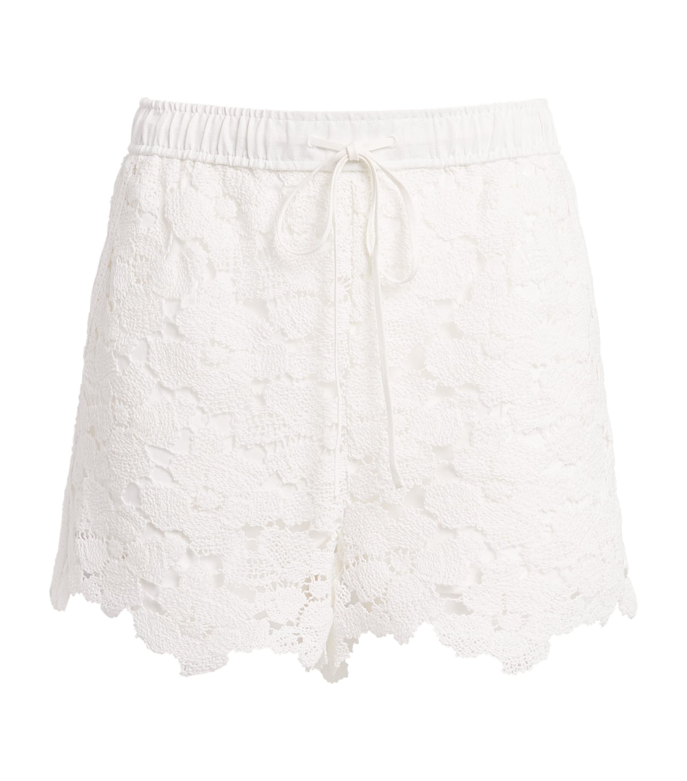Simkhai Womens Lace Holly Shorts Ivory Image 1