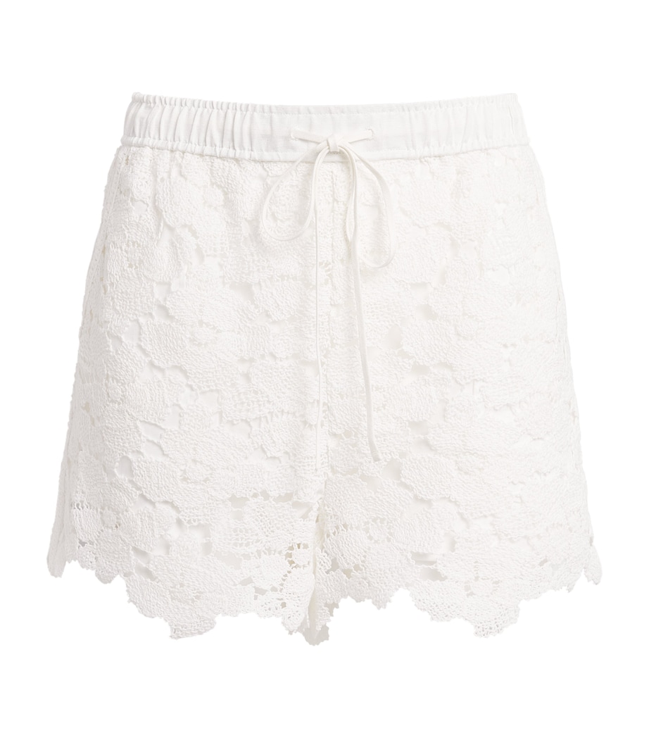 Simkhai Womens Lace Holly Shorts Ivory Image 1