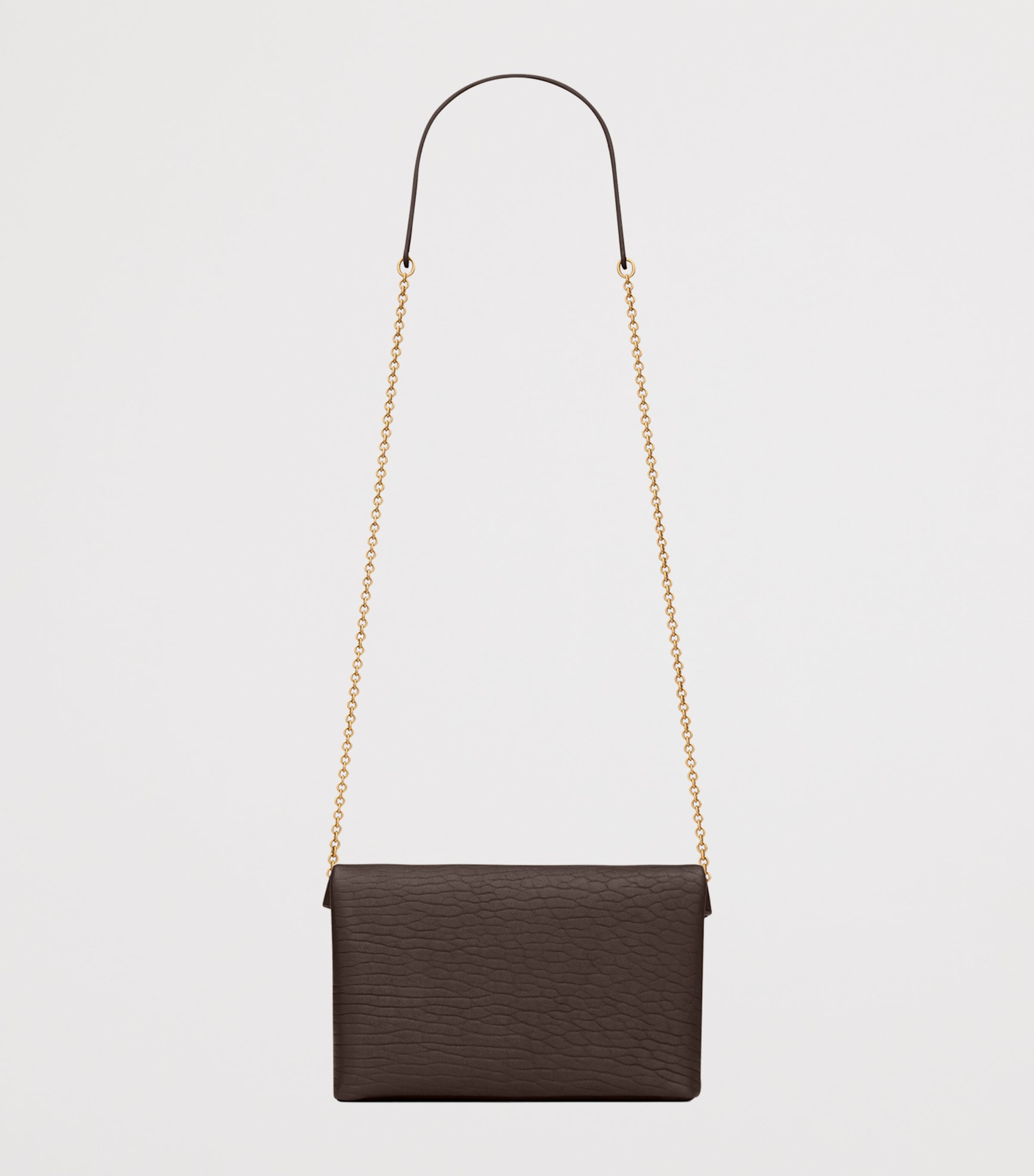 Saint Laurent Small Leather Cassandre Envelope Shoulder Bag Image 2