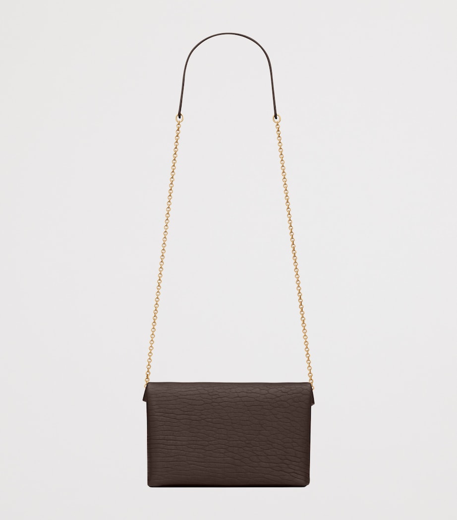 Saint Laurent Small Leather Cassandre Envelope Shoulder Bag Image 2