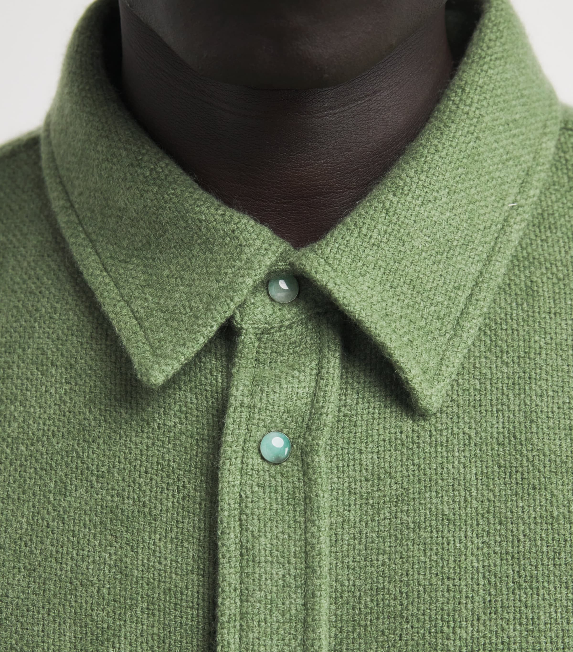Unisex Cashmere and Emerald Willow Green Shirt EMERALD Image 6