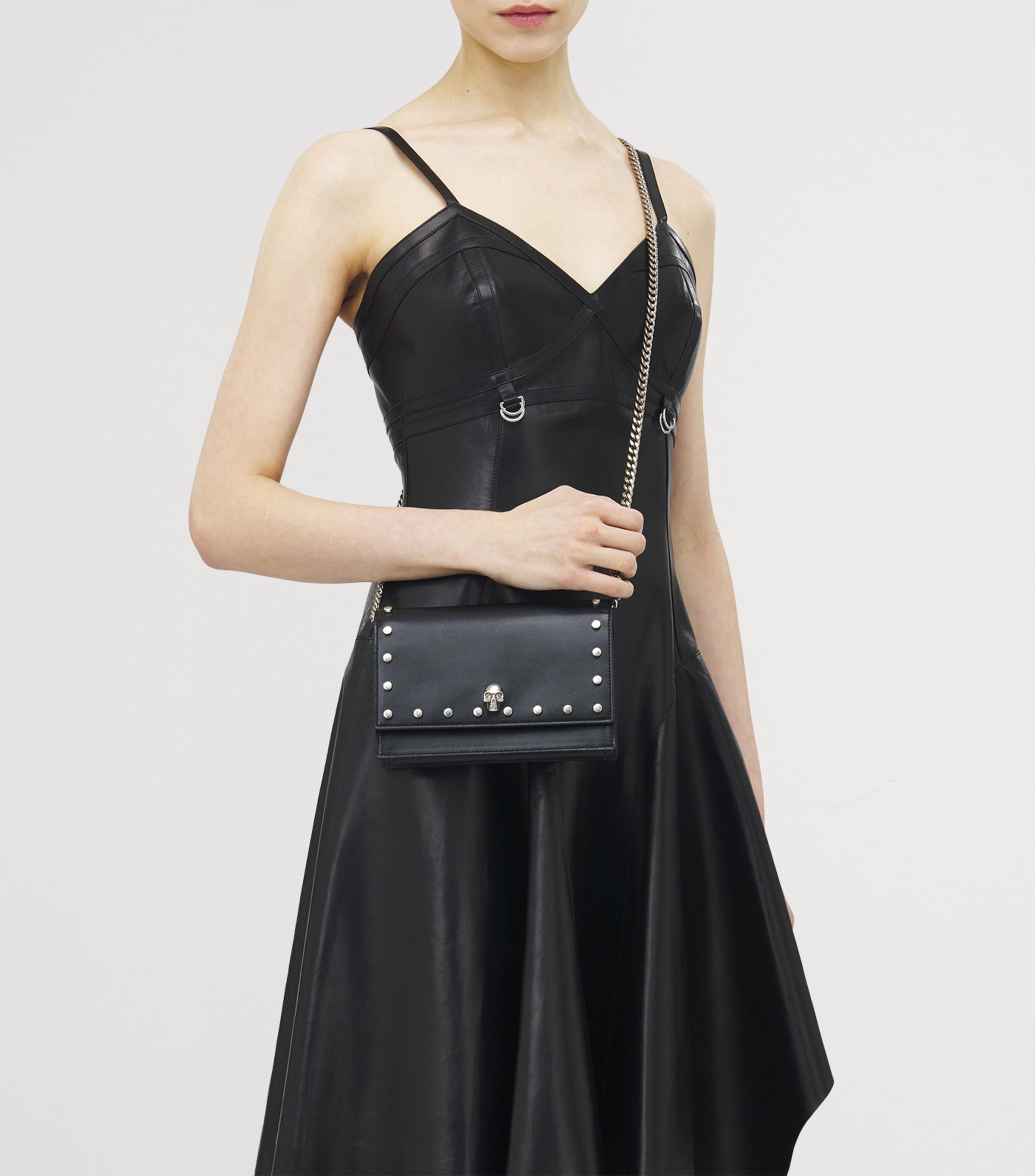 Small Leather Skull Cross-Body Bag 1000 Image 6