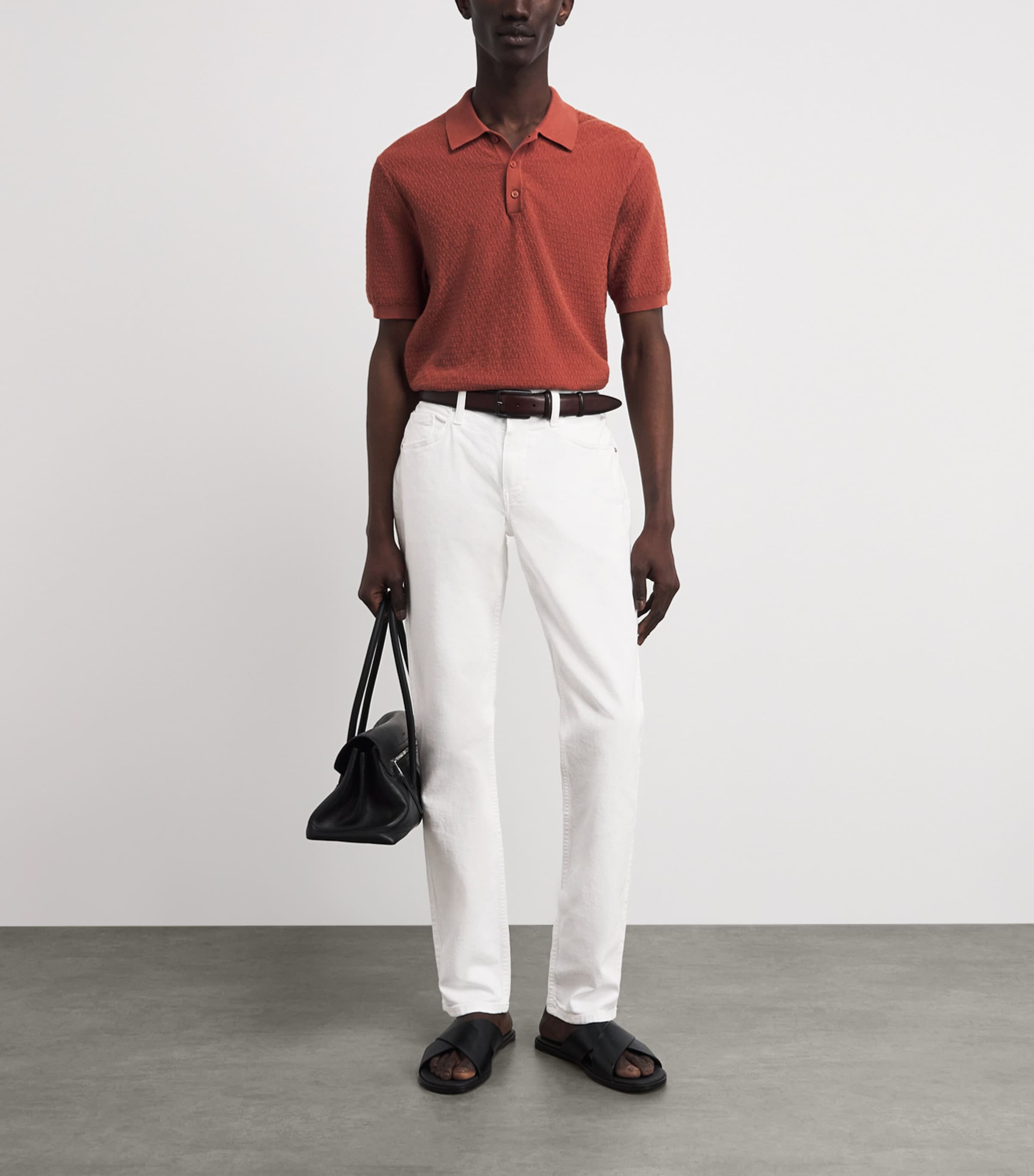 PAIGE Mens Normandie Straight Jeans Crisp White Image 2