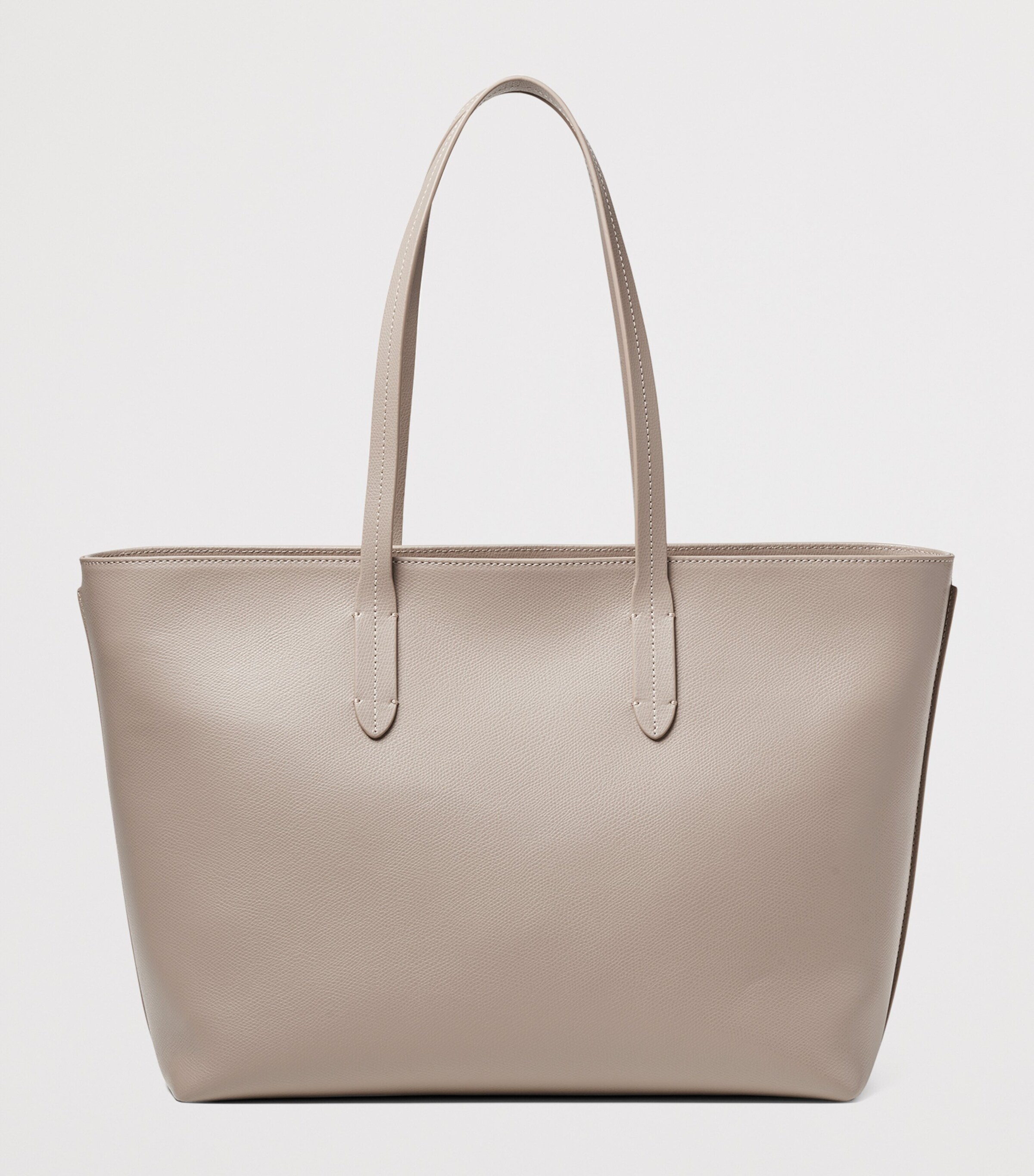 Aspinal Of London Leather East West Tote Bag Taupe Image 2