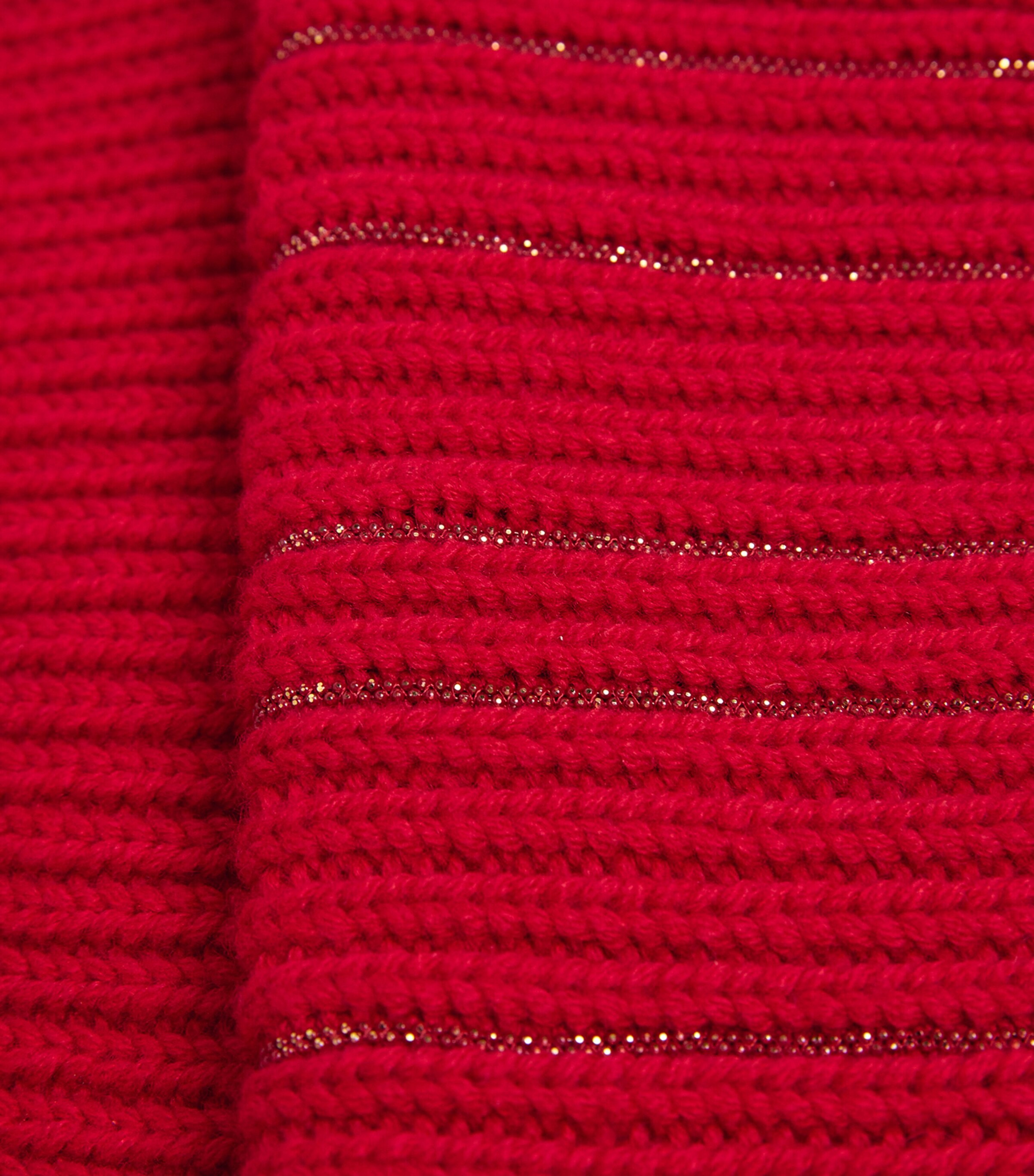 Wool-Silk Sparkling Ribbed Beanie 3045 LACCA Image 3