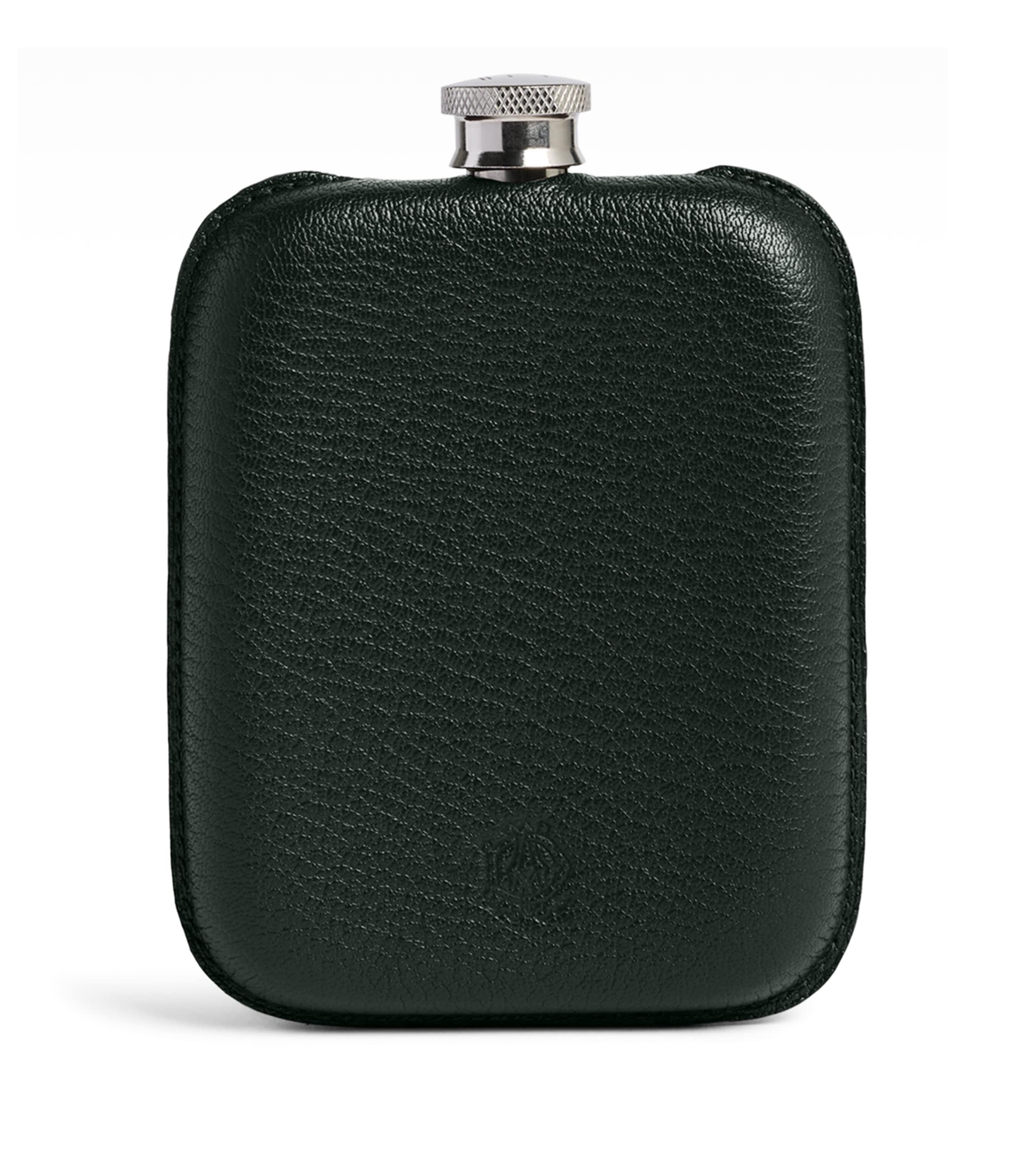 Dunhill Leather-Wrapped Flask Green Image 2