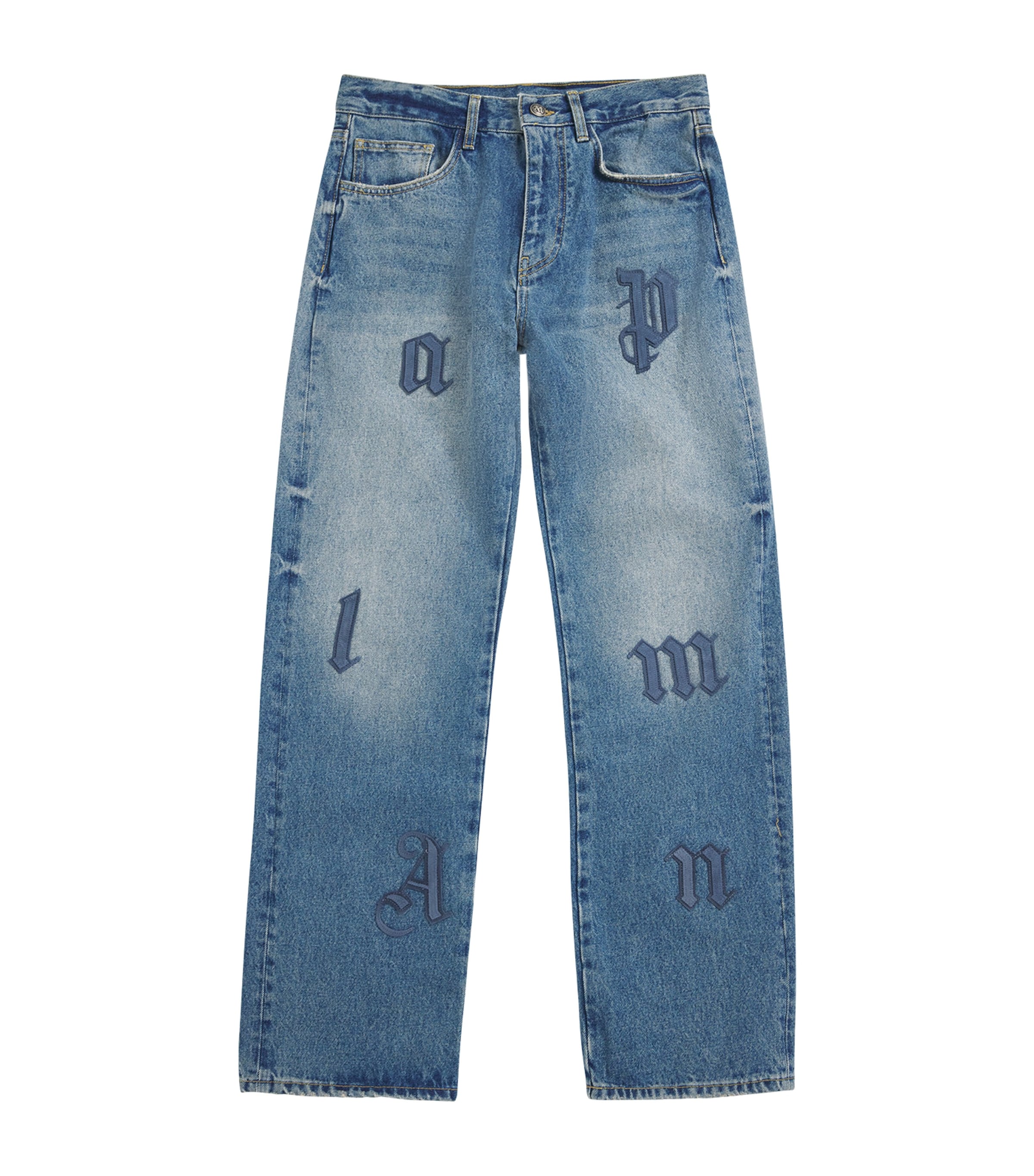 Logo Patch Baggy Jeans LIGHT BLUE Image 1