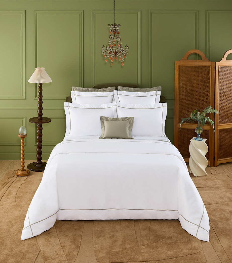 Yves Delorme Athena King Oxford Pillowcase (65cm x 65cm) Kaki Image 2
