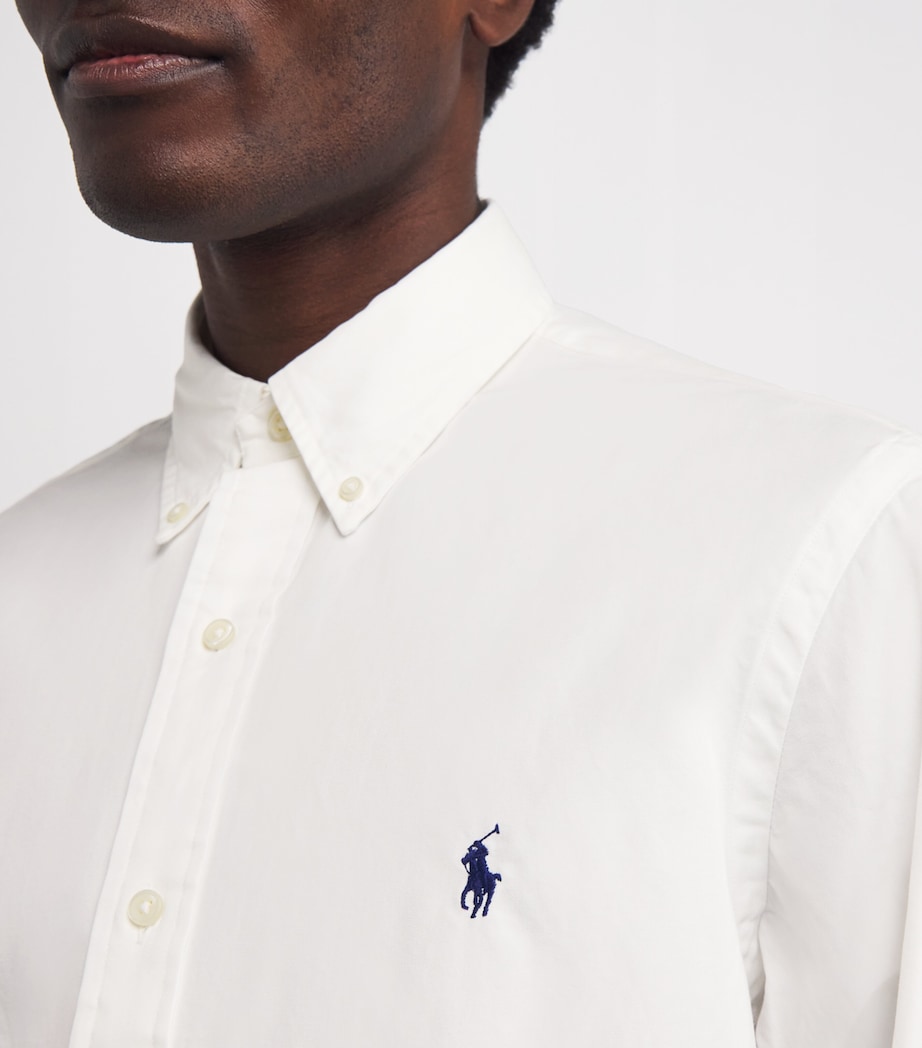 Polo Ralph Lauren Mens Cotton Custom-Fit Shirt White Image 5