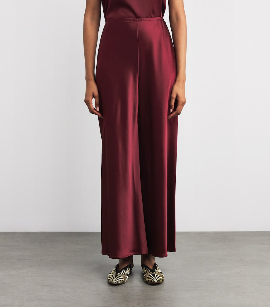 Satin Barb Bias Trousers BORDEAUX Image 3