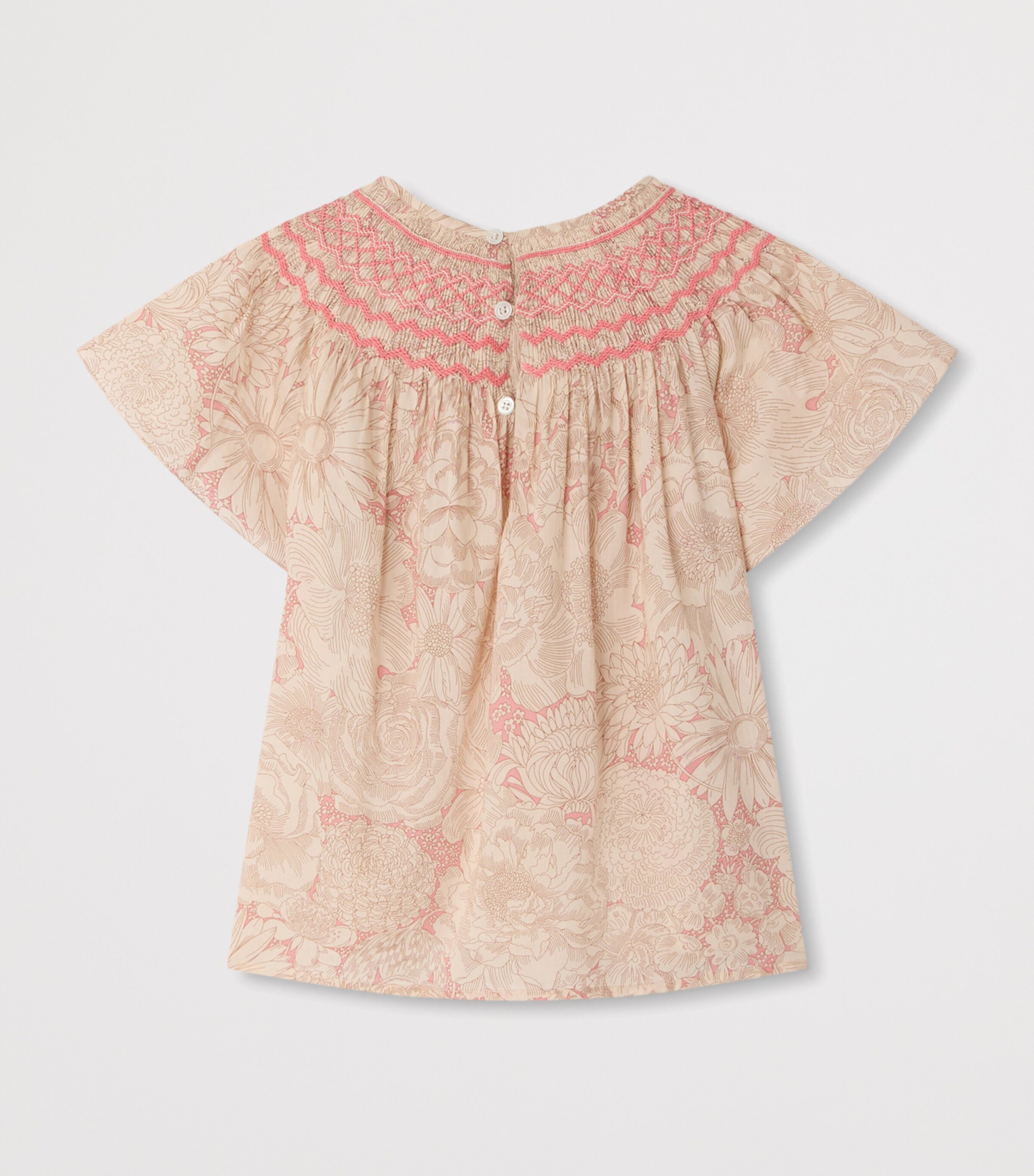 Bonpoint Floral Adelice Blouse (10-14 Years) Fl Rose Moyen Image 2