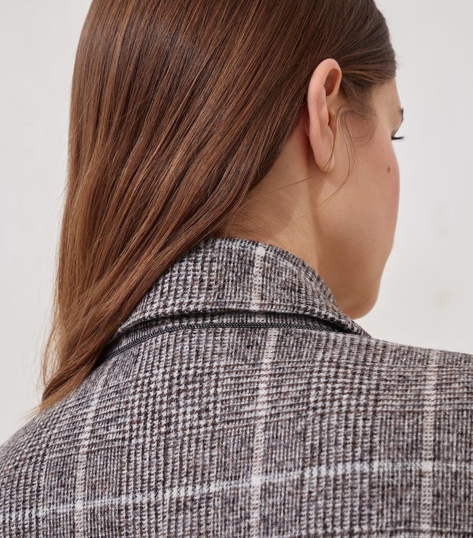 Check Double-Breasted Blazer C011 Image 6